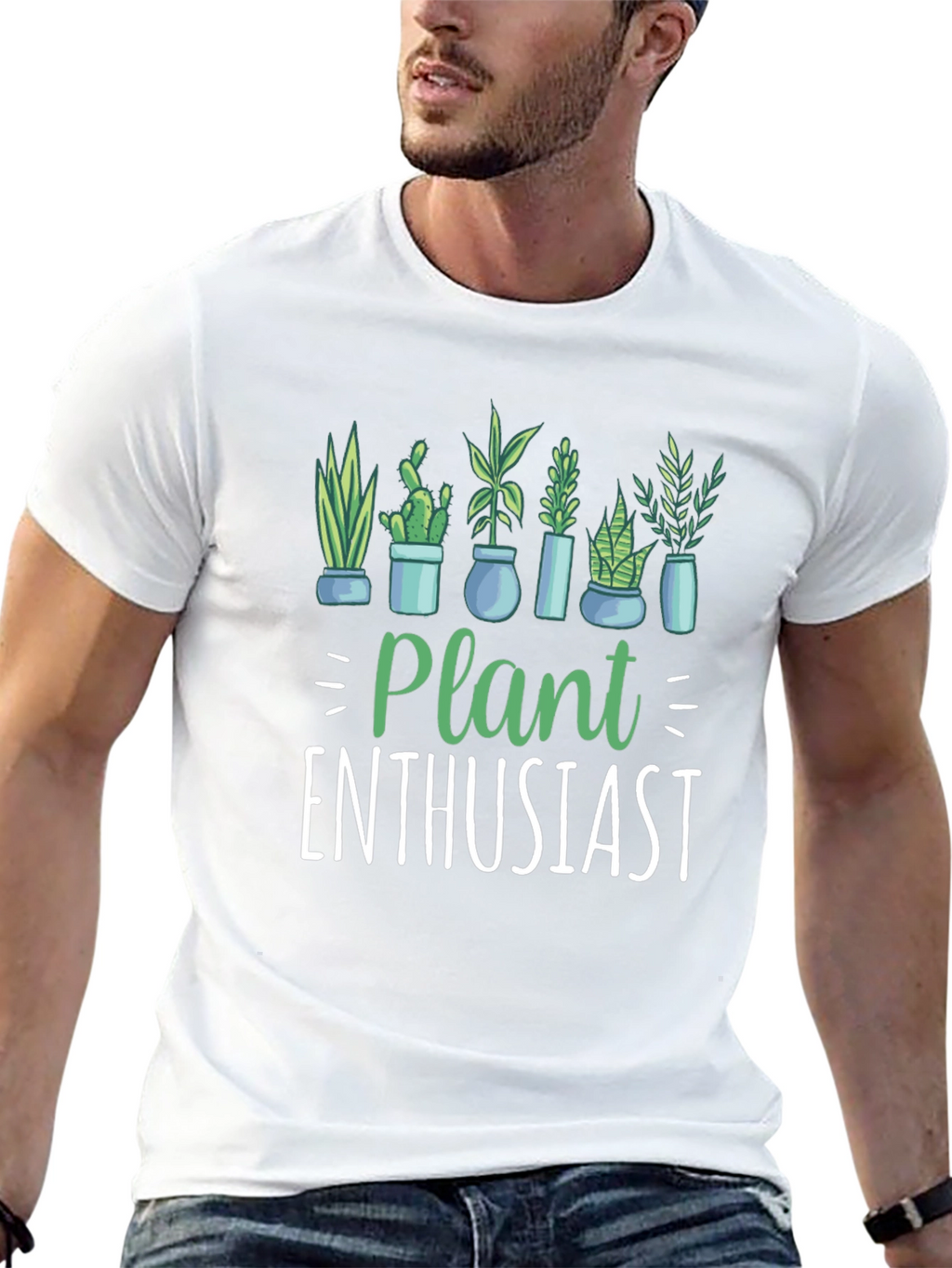 Plant Enthusiast Graphic T-Shirt - Black