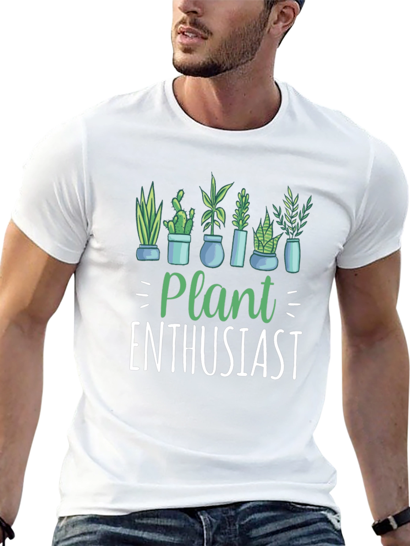 Plant Enthusiast Graphic T-Shirt - Black