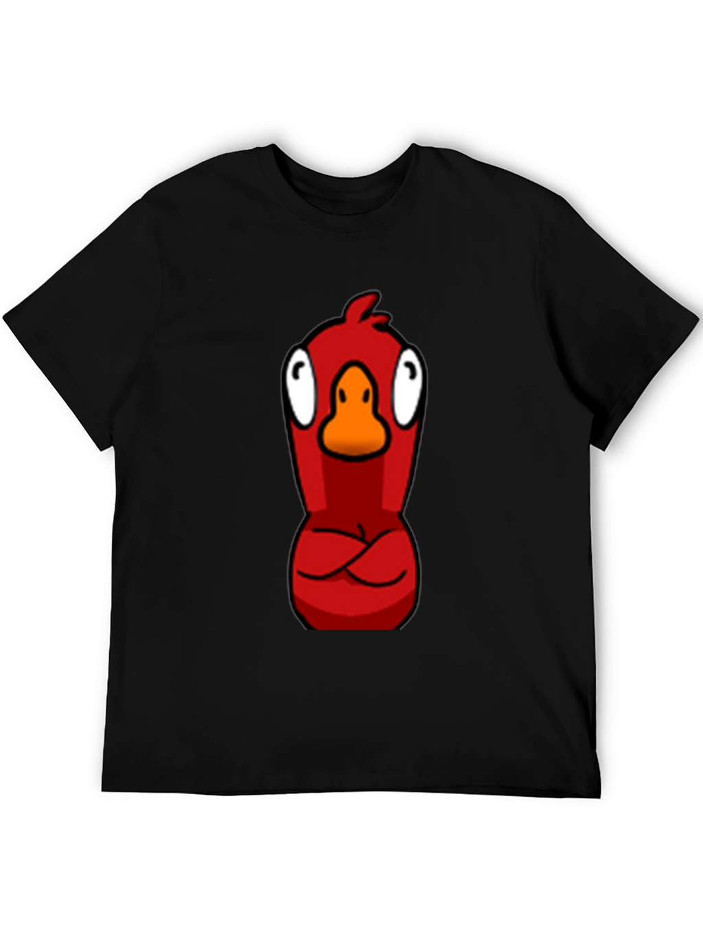 Red Angry Bird Graphic Tee - Casual Black T-Shirt