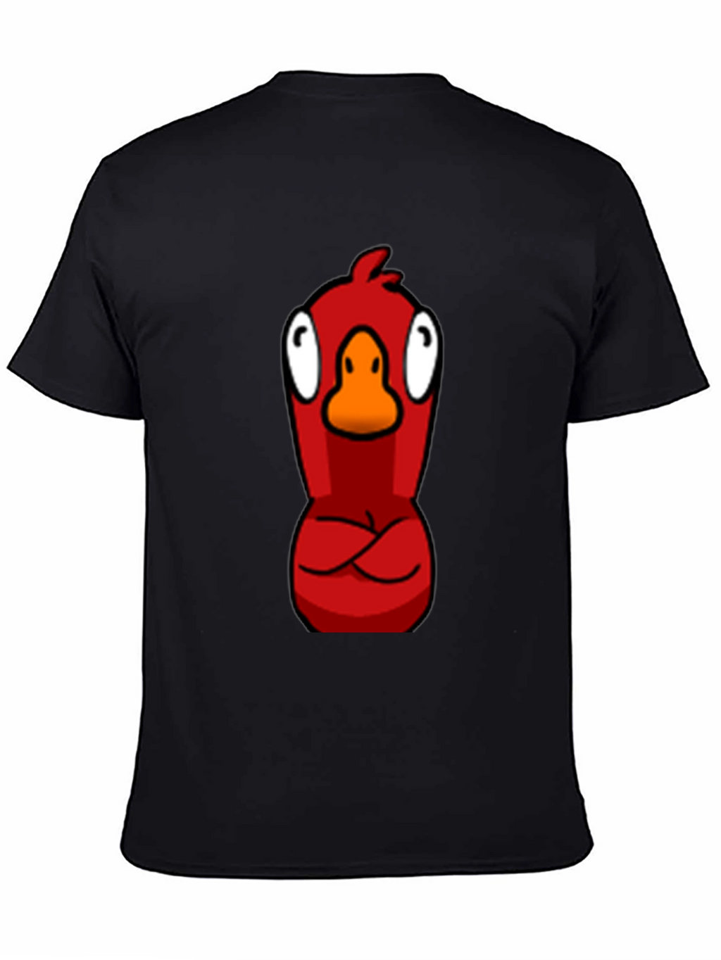 Red Angry Bird Graphic Tee - Casual Black T-Shirt