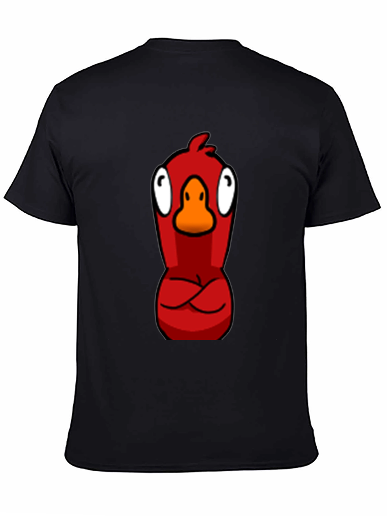 Red Angry Bird Graphic Tee - Casual Black T-Shirt