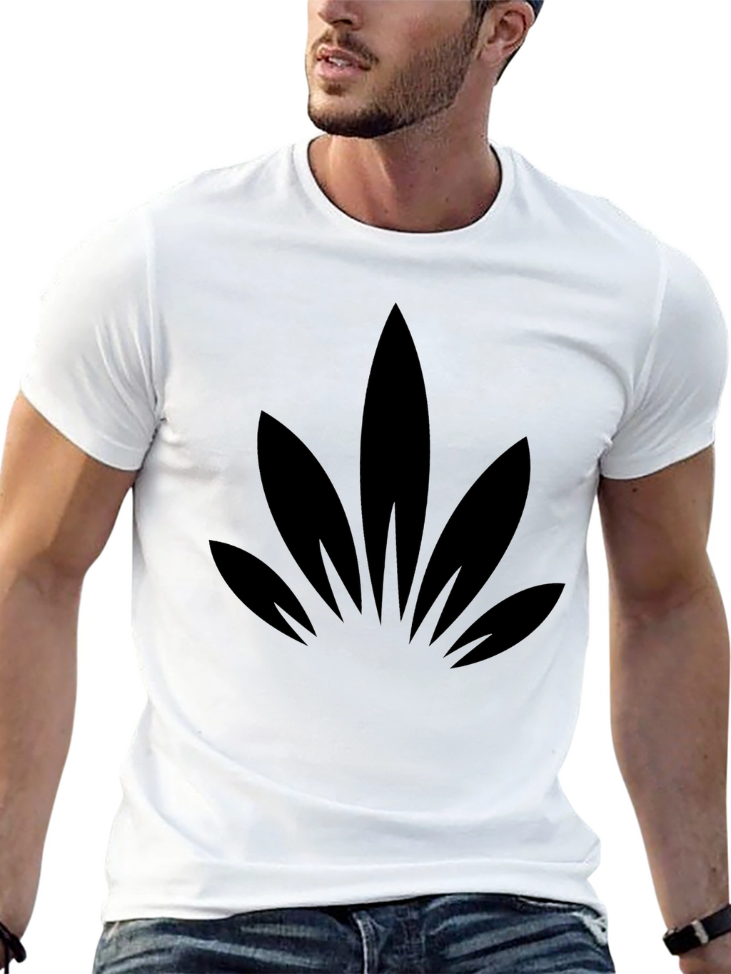 Modern Minimalist Black Graphic Tee