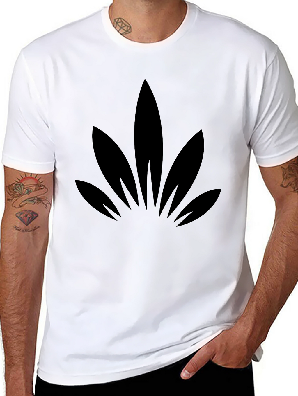Modern Minimalist Black Graphic Tee