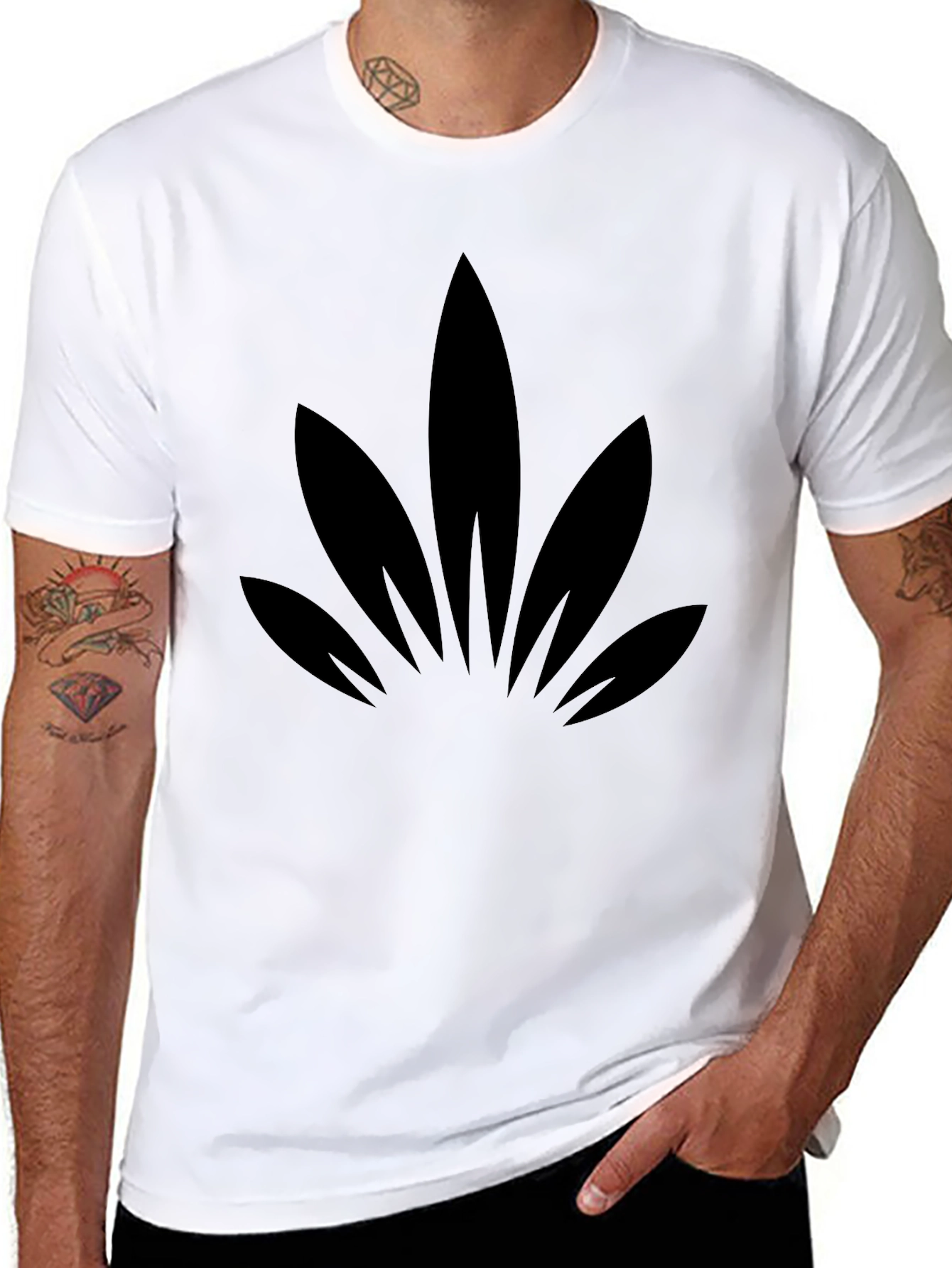 Modern Minimalist Black Graphic Tee