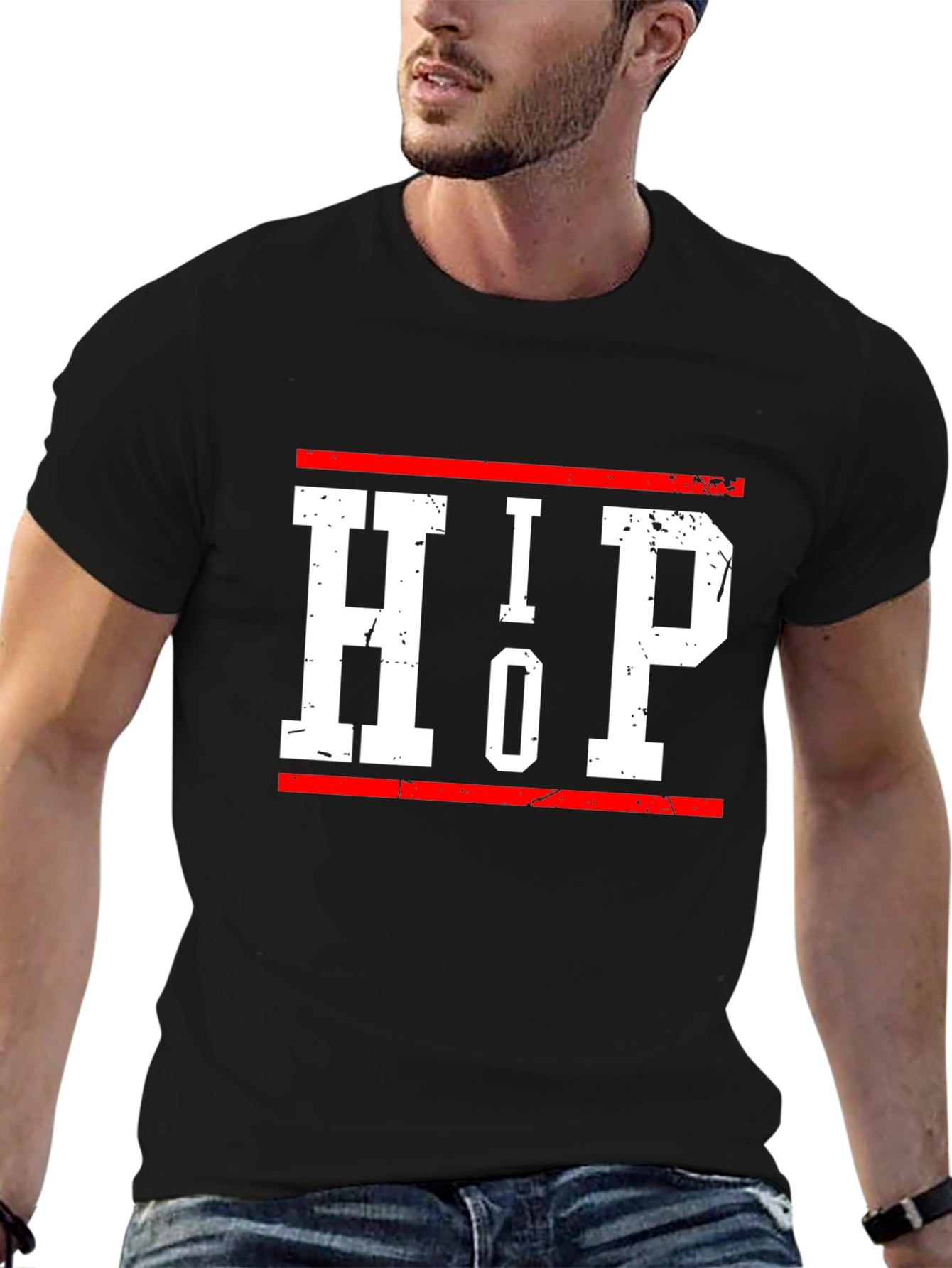 Hip Hop Graphic Tee - Black