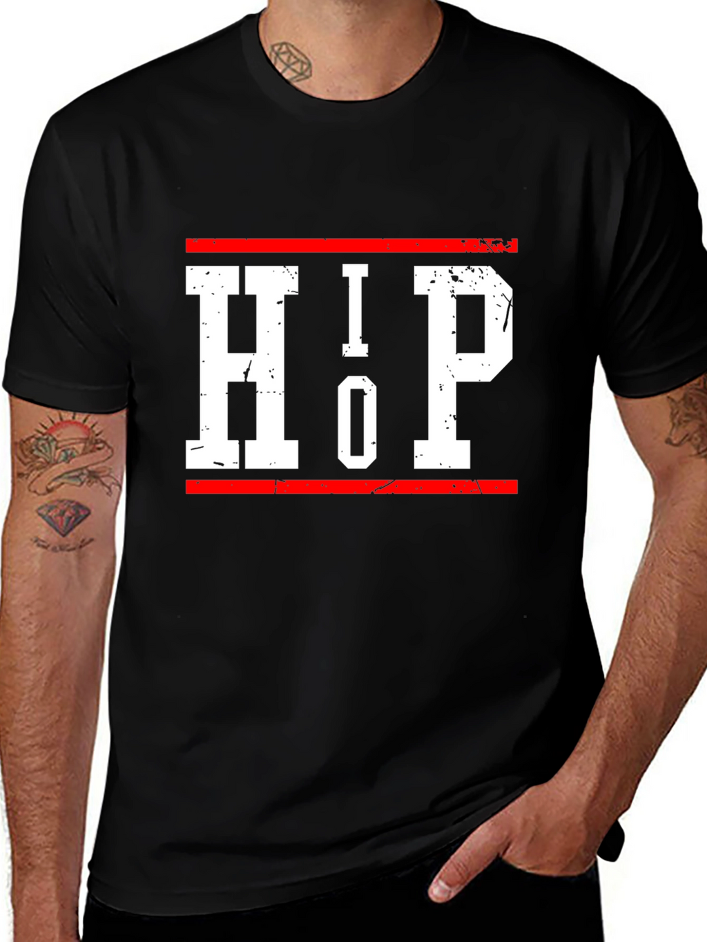 Hip Hop Graphic Tee - Black