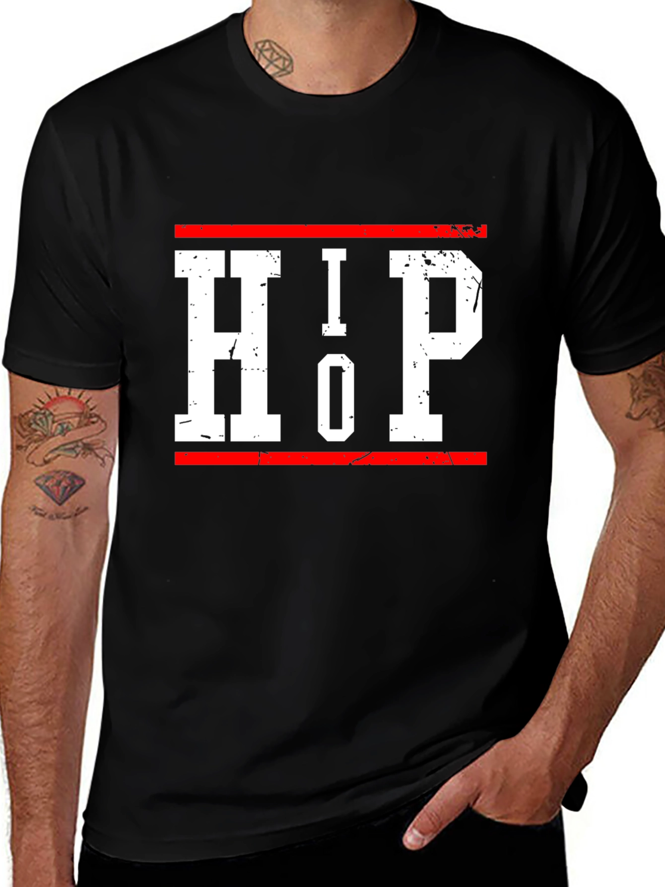 Hip Hop Graphic Tee - Black