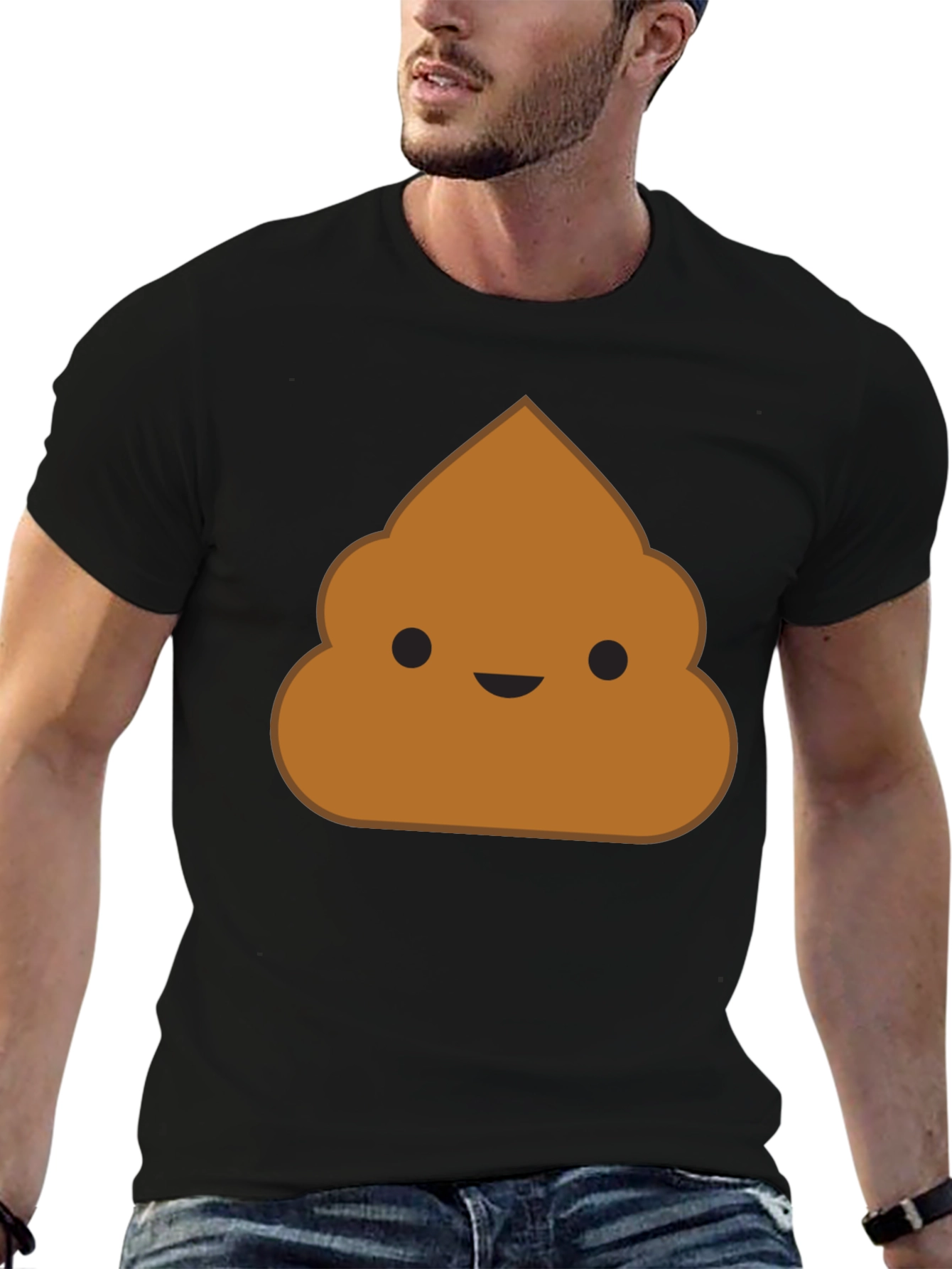 Poop Emoji Black T-Shirt - Funny Novelty Graphic Tee