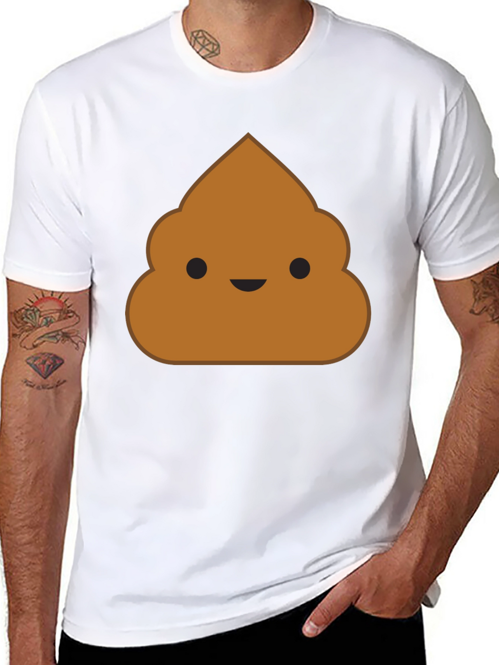 Poop Emoji Black T-Shirt - Funny Novelty Graphic Tee