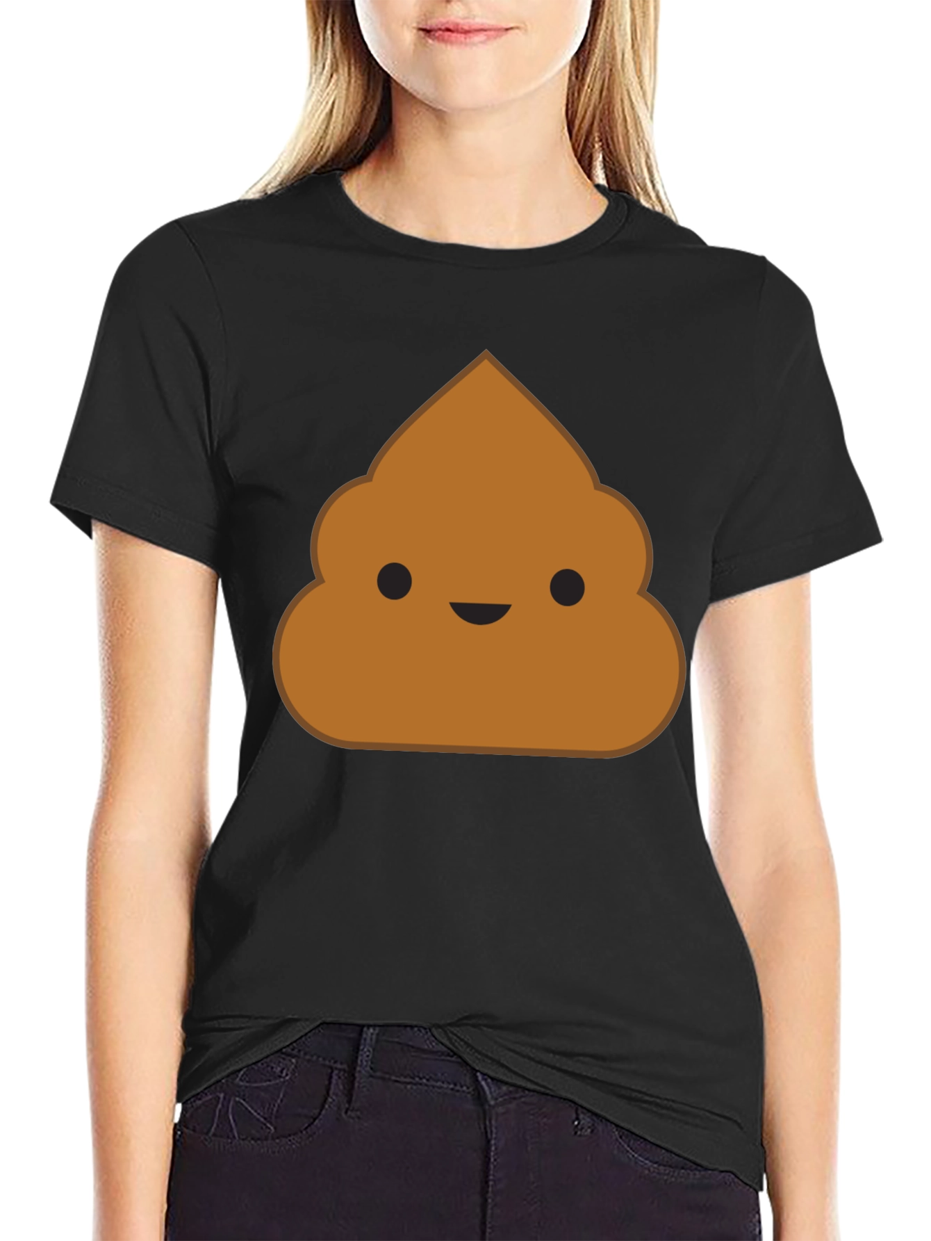 Poop Emoji Black T-Shirt - Funny Novelty Graphic Tee