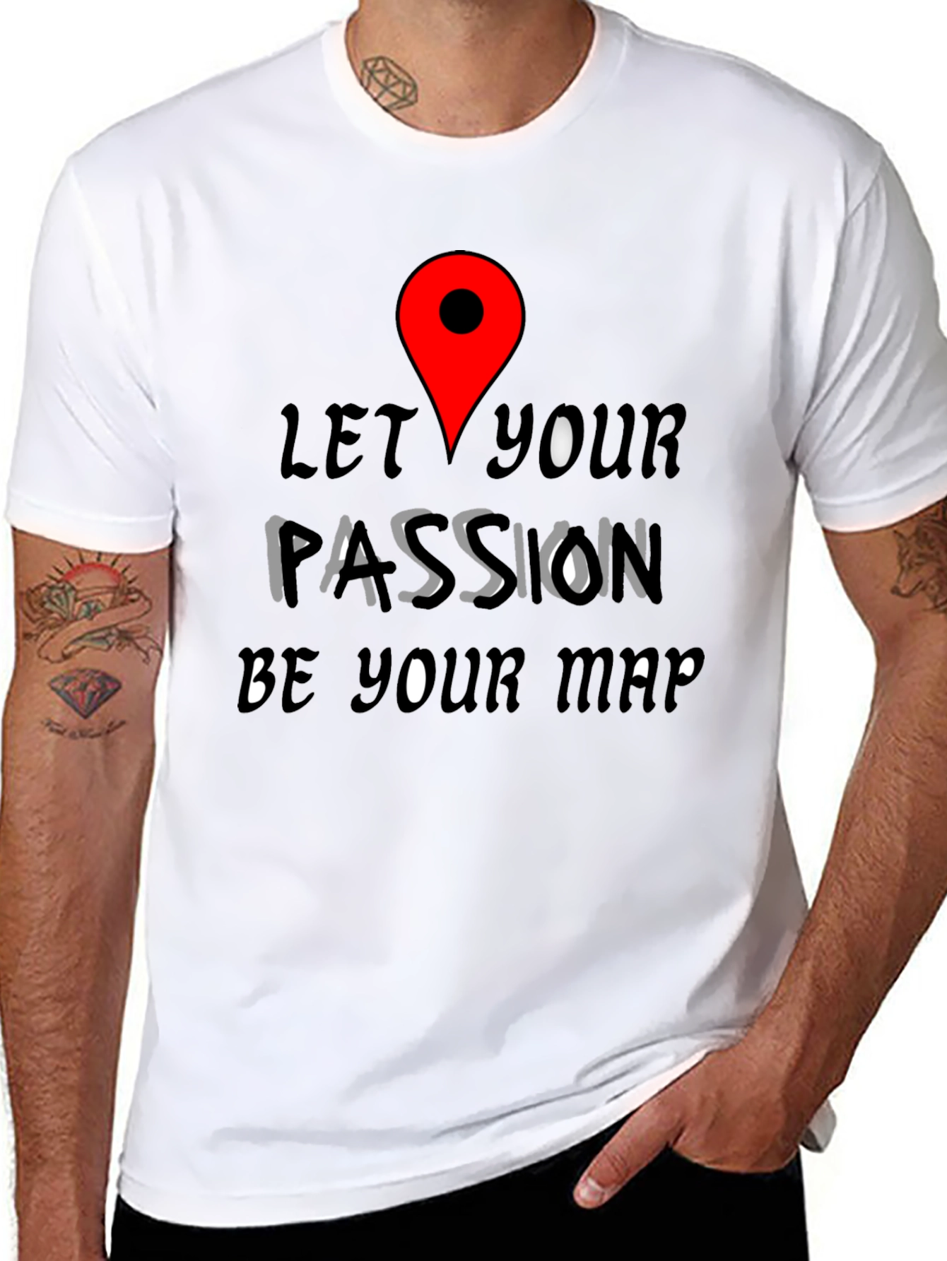 Passion Map Tee - Motivational Graphic T-Shirt