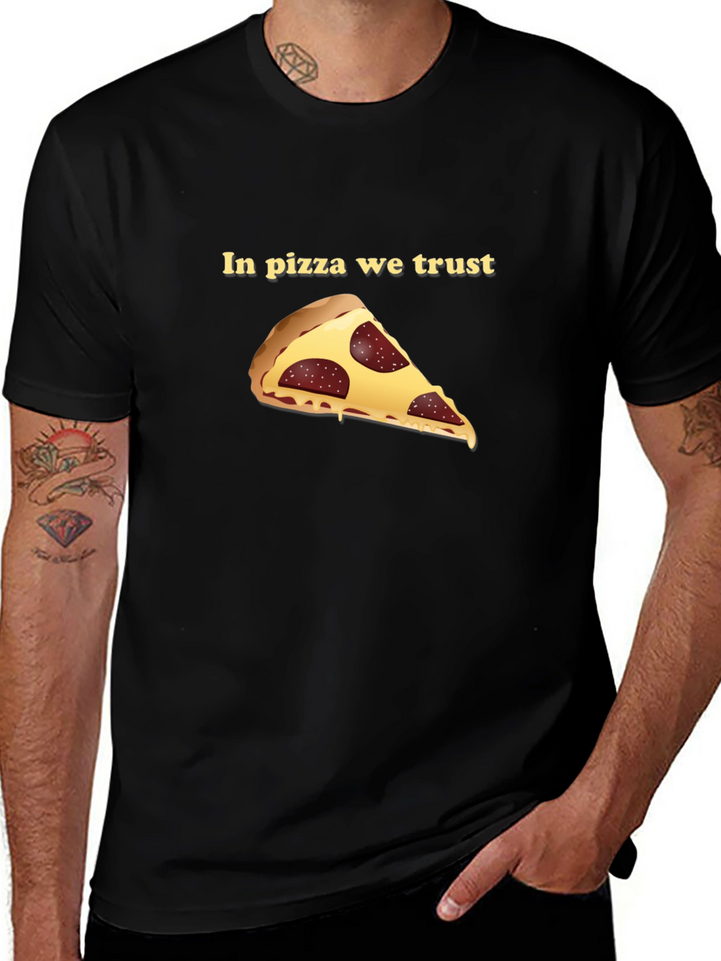 Pizza Trust Black Graphic Tee