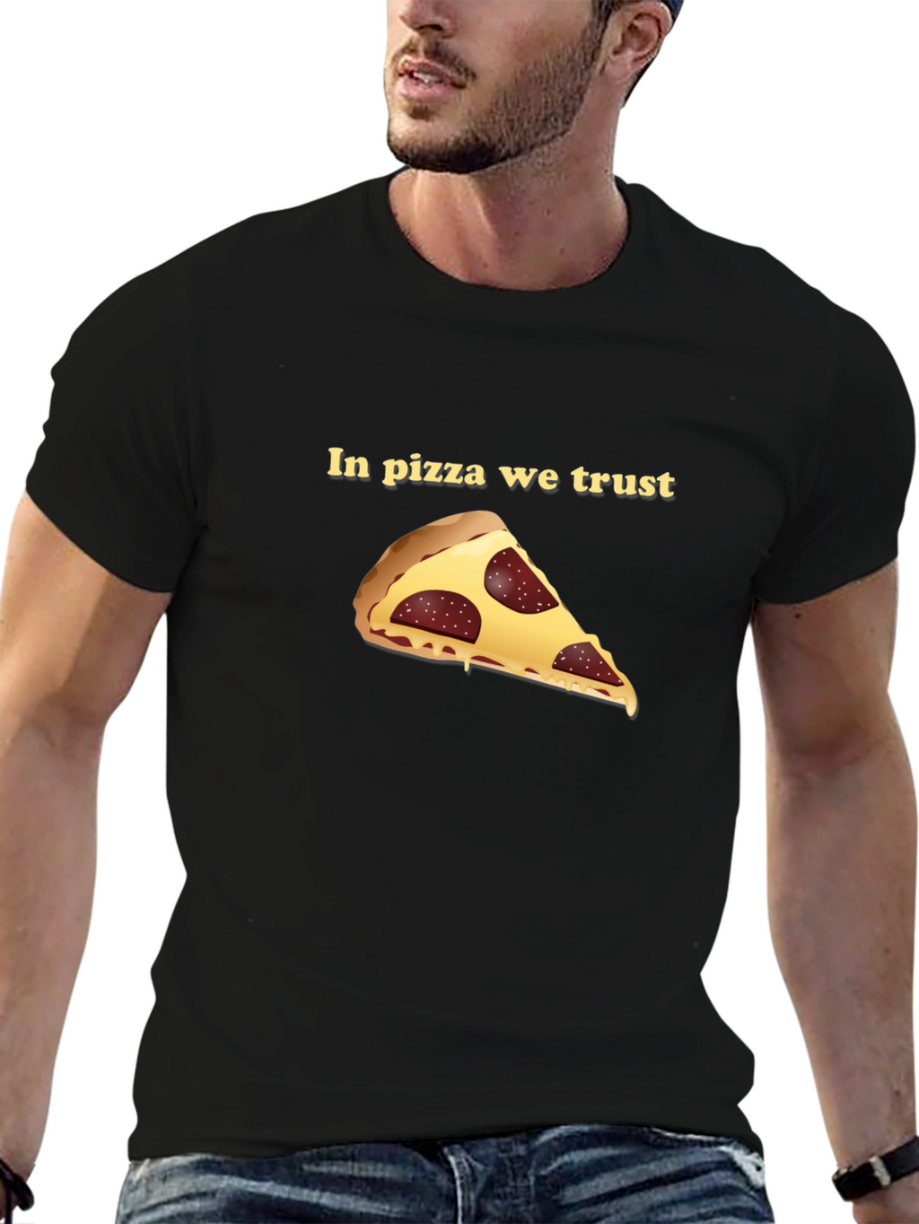 Pizza Trust Black Graphic Tee