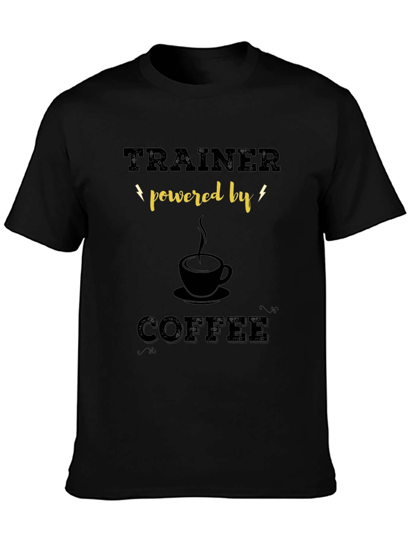 Trainer Powered By Coffee Graphic T-Shirt