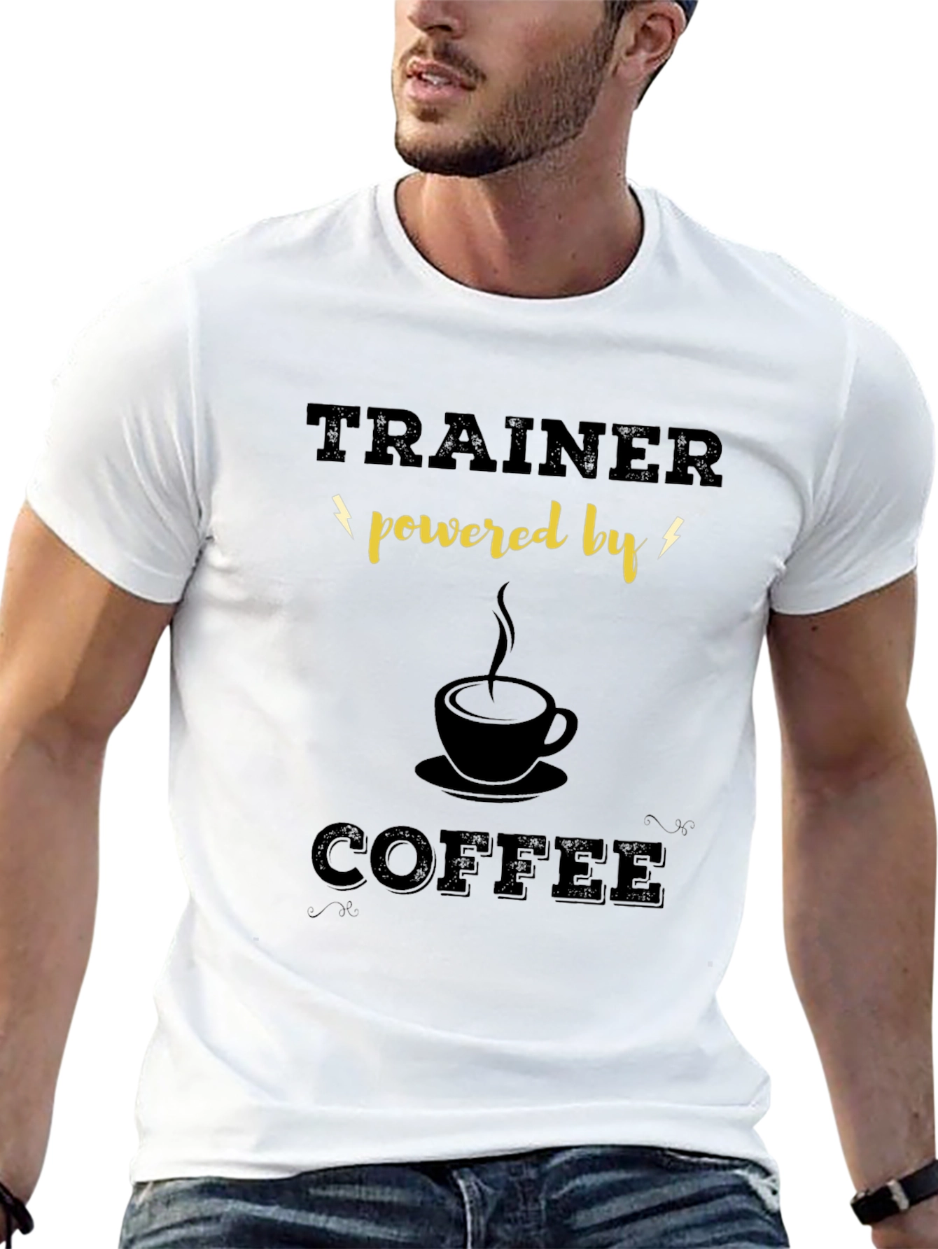 Trainer Powered By Coffee Graphic T-Shirt