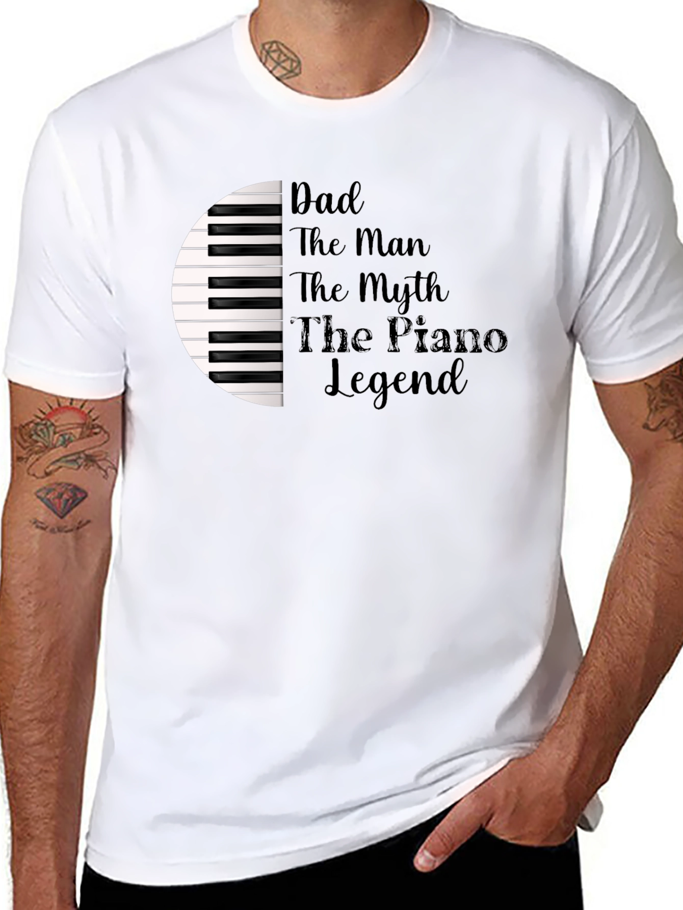 Dad Piano Legend T-Shirt - Musician Gift