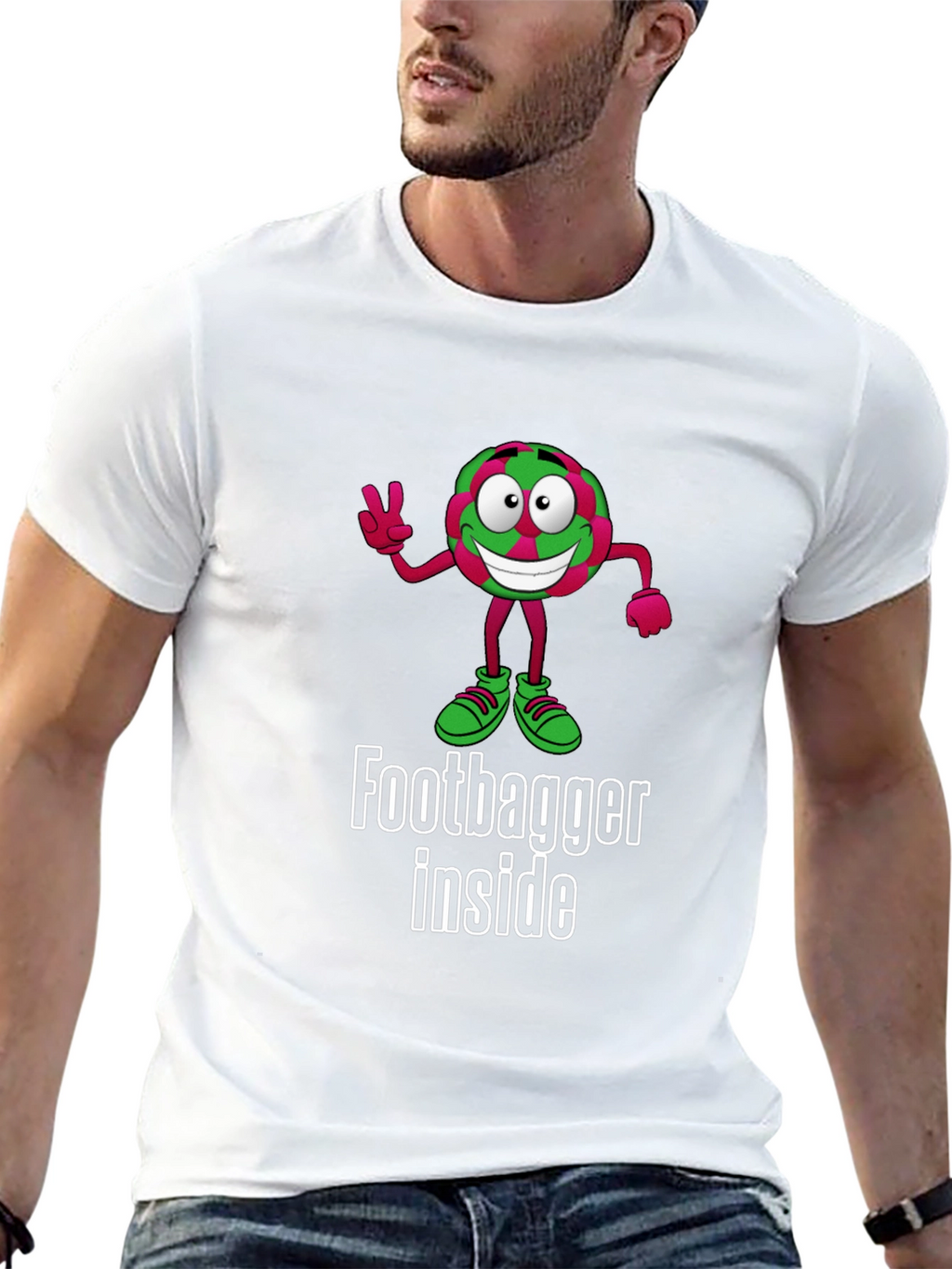 Funny Footbagger Inside Graphic T-Shirt