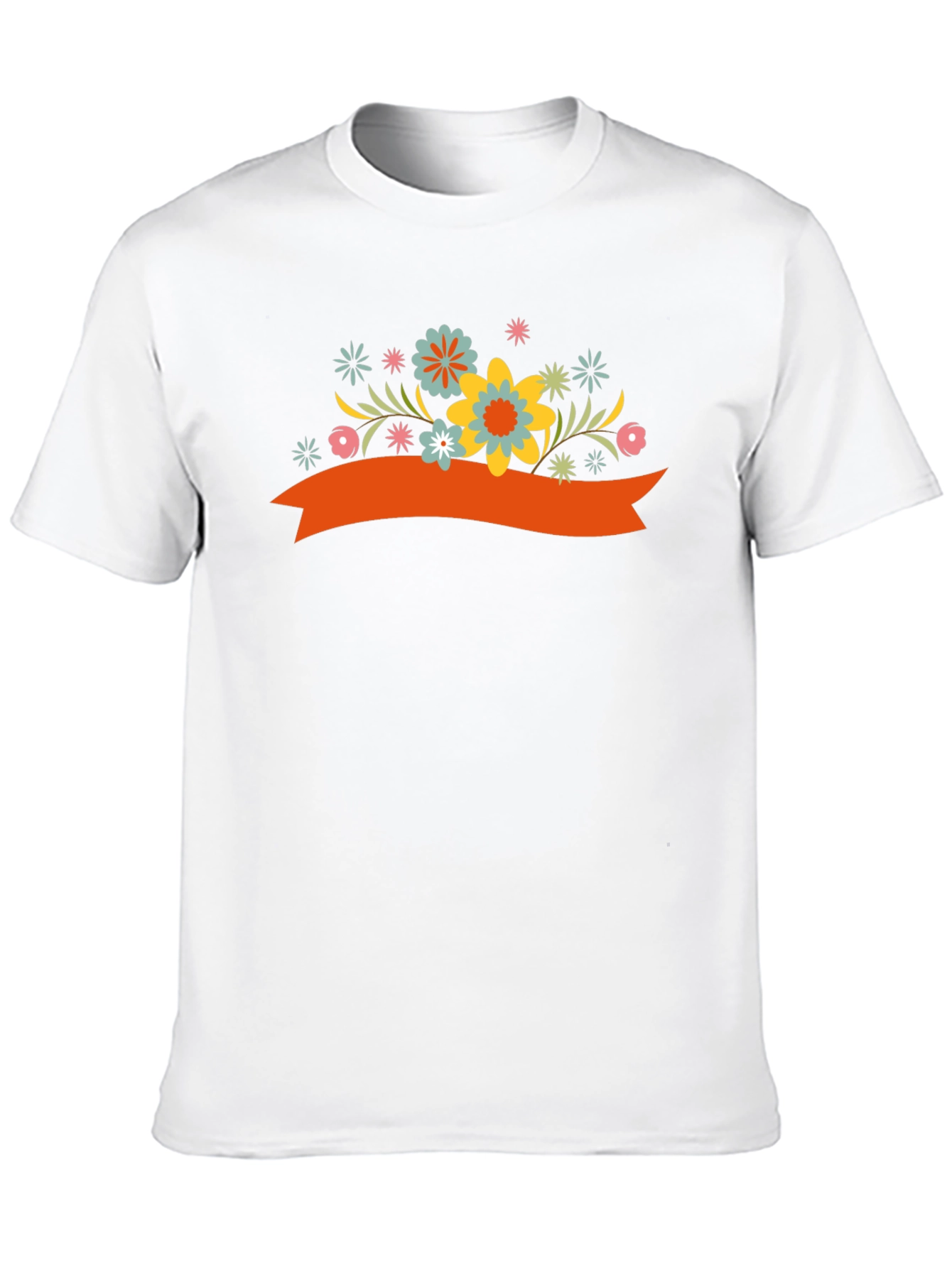 Floral Banner Graphic Tee - Stylish Casual Wear