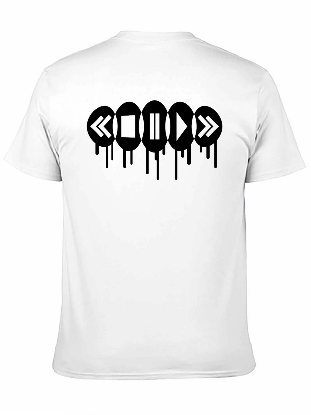Dripping Media Player Black T-Shirt