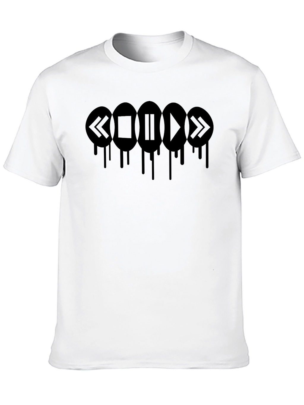 Dripping Media Player Black T-Shirt