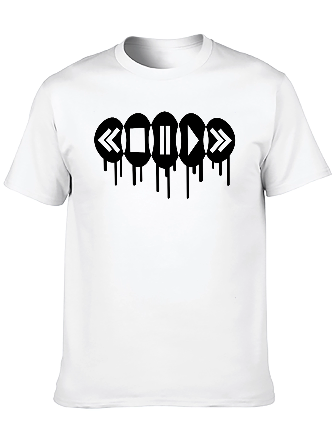 Dripping Media Player Black T-Shirt
