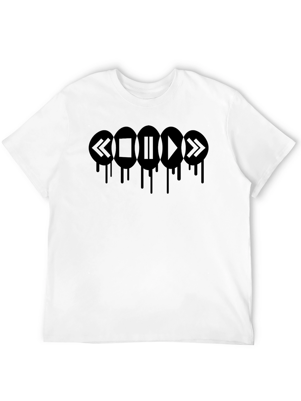 Dripping Media Player Black T-Shirt
