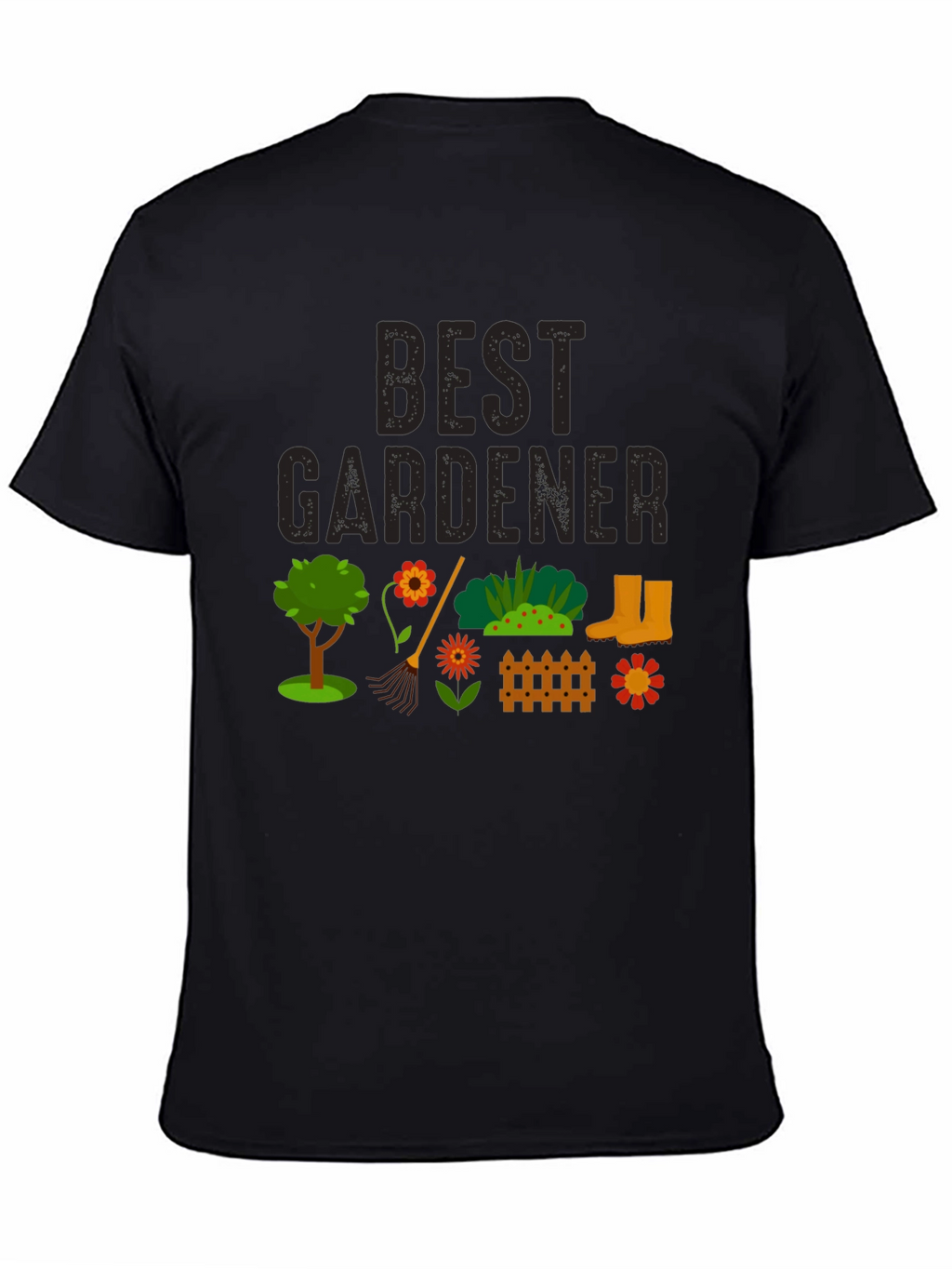 Best Gardener Black Graphic T-Shirt