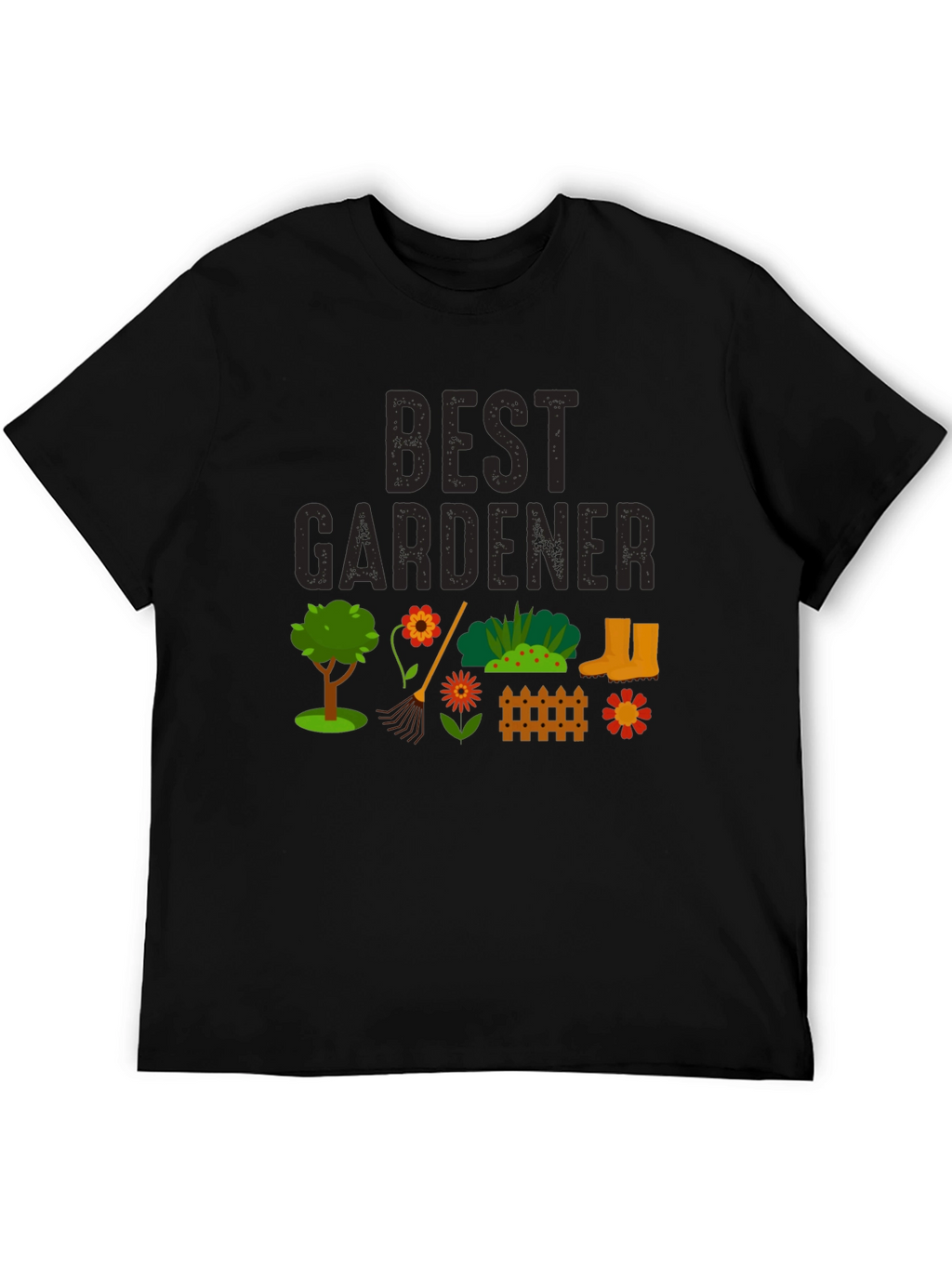 Best Gardener Black Graphic T-Shirt