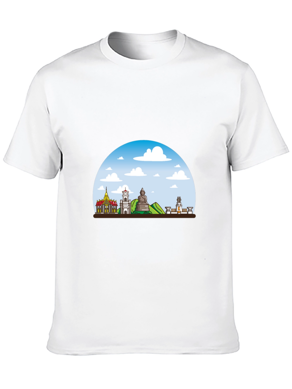 Chiang Mai Thailand T-Shirt Black Crew Neck Graphic Tee
