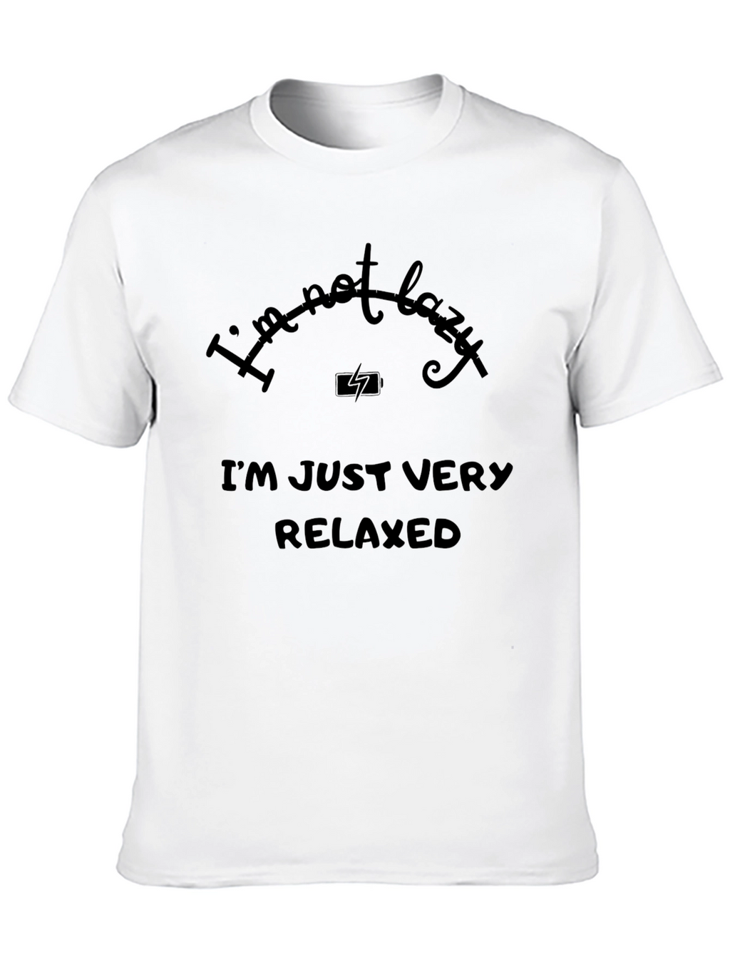 Funny Im Not Lazy Mens Black T-Shirt