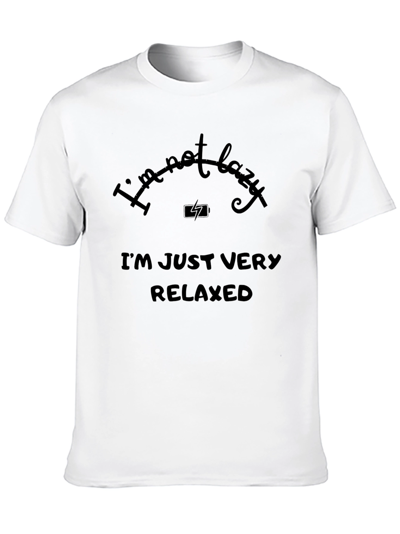 Funny Im Not Lazy Mens Black T-Shirt