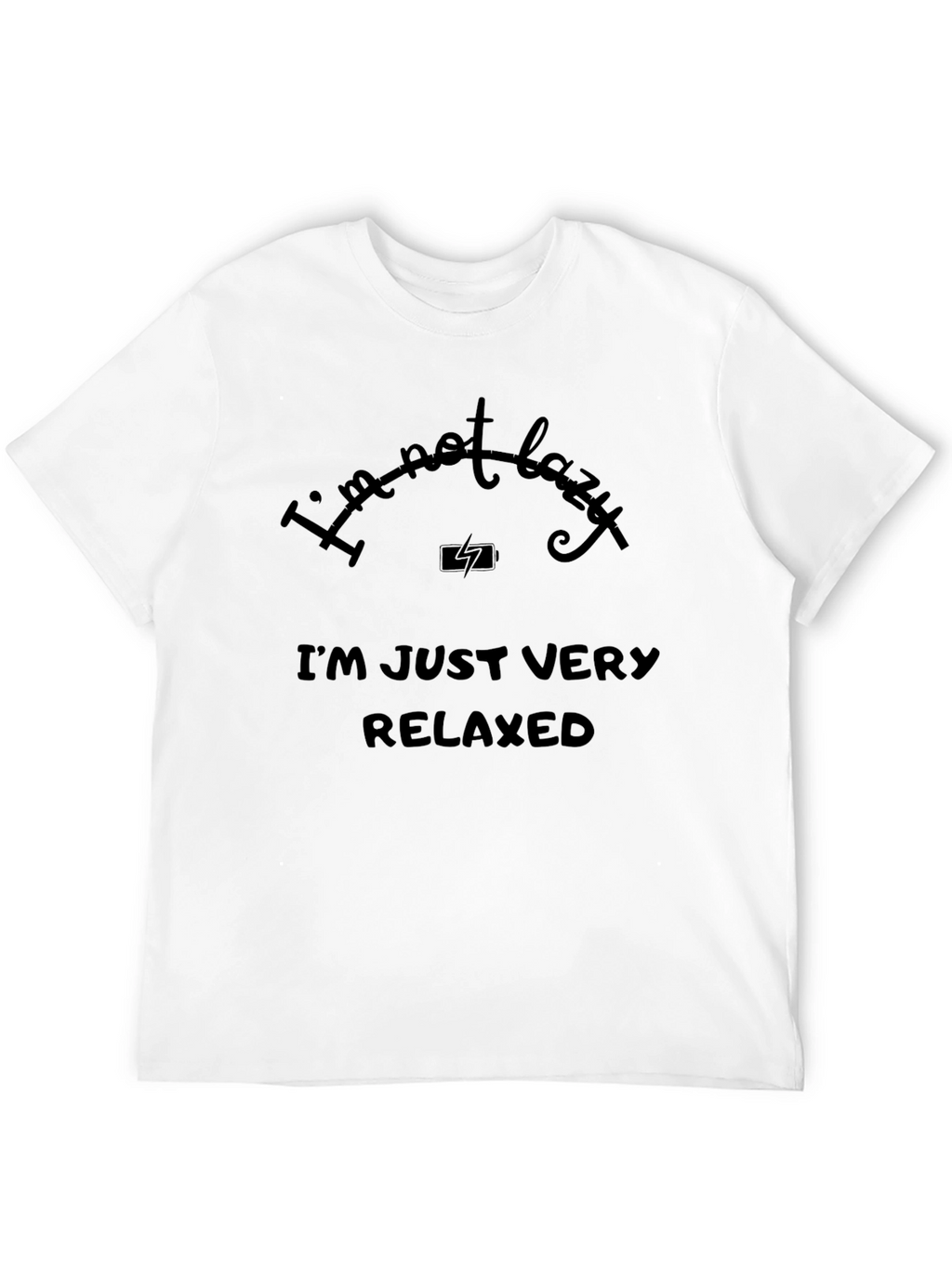 Funny Im Not Lazy Mens Black T-Shirt