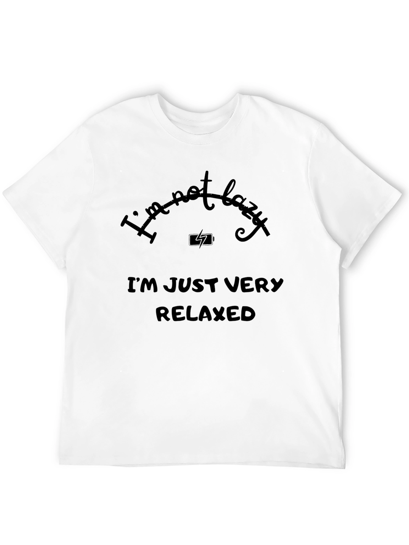 Funny Im Not Lazy Mens Black T-Shirt