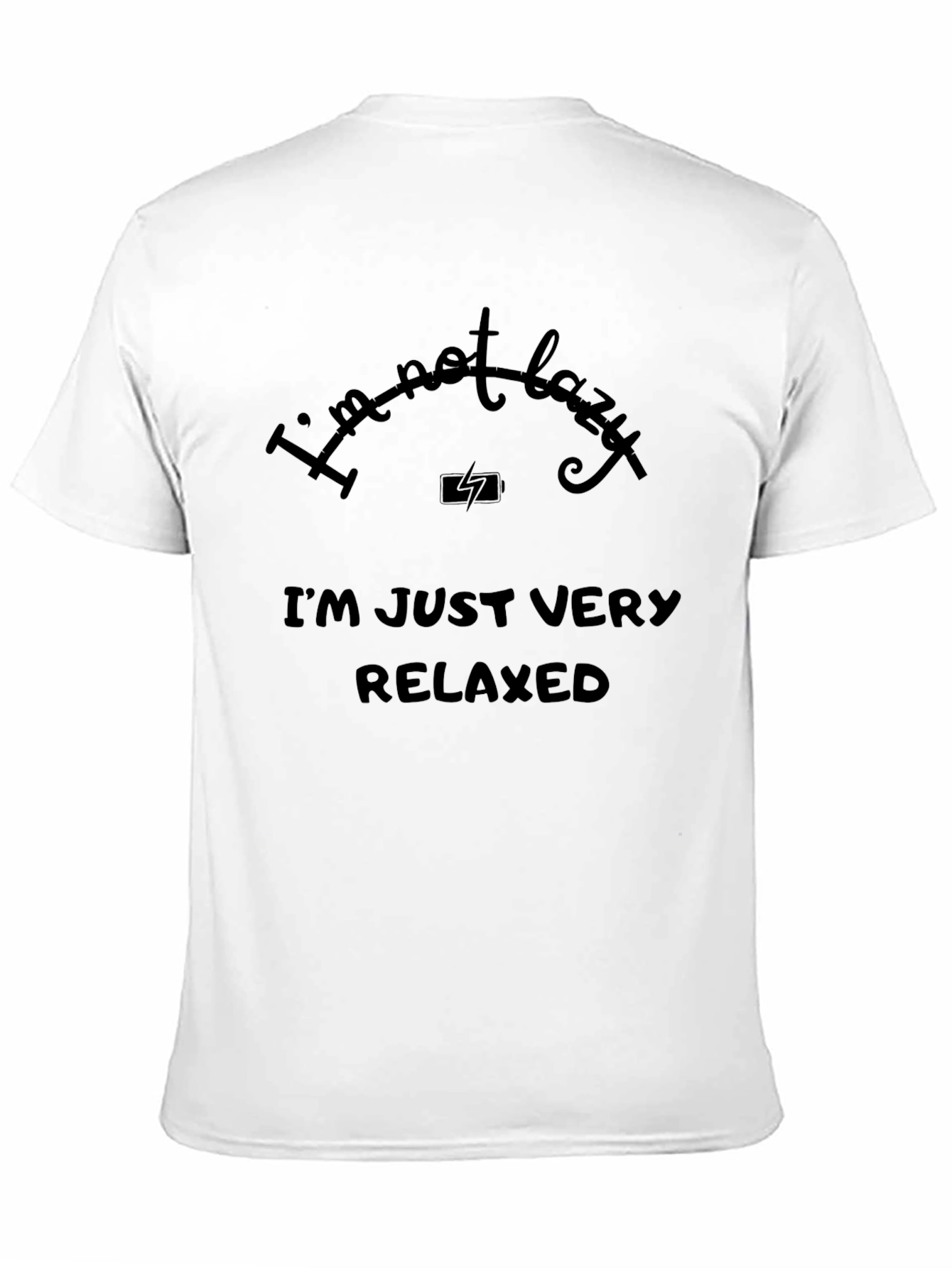 Funny Im Not Lazy Mens Black T-Shirt
