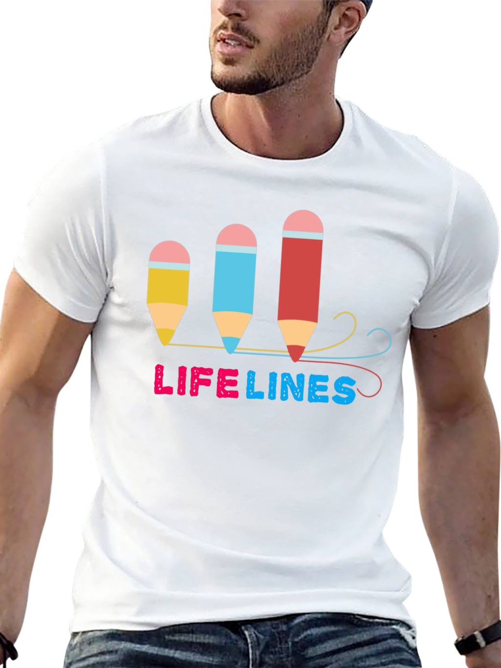 Lifelines Pencil Graphic T-Shirt