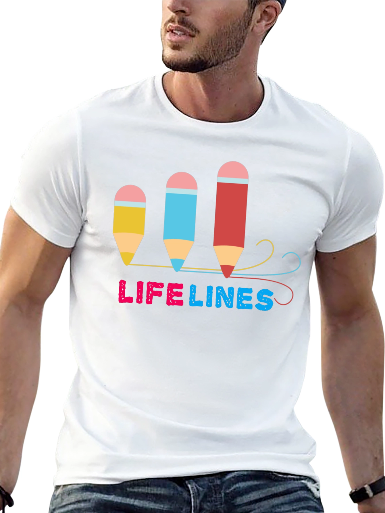 Lifelines Pencil Graphic T-Shirt