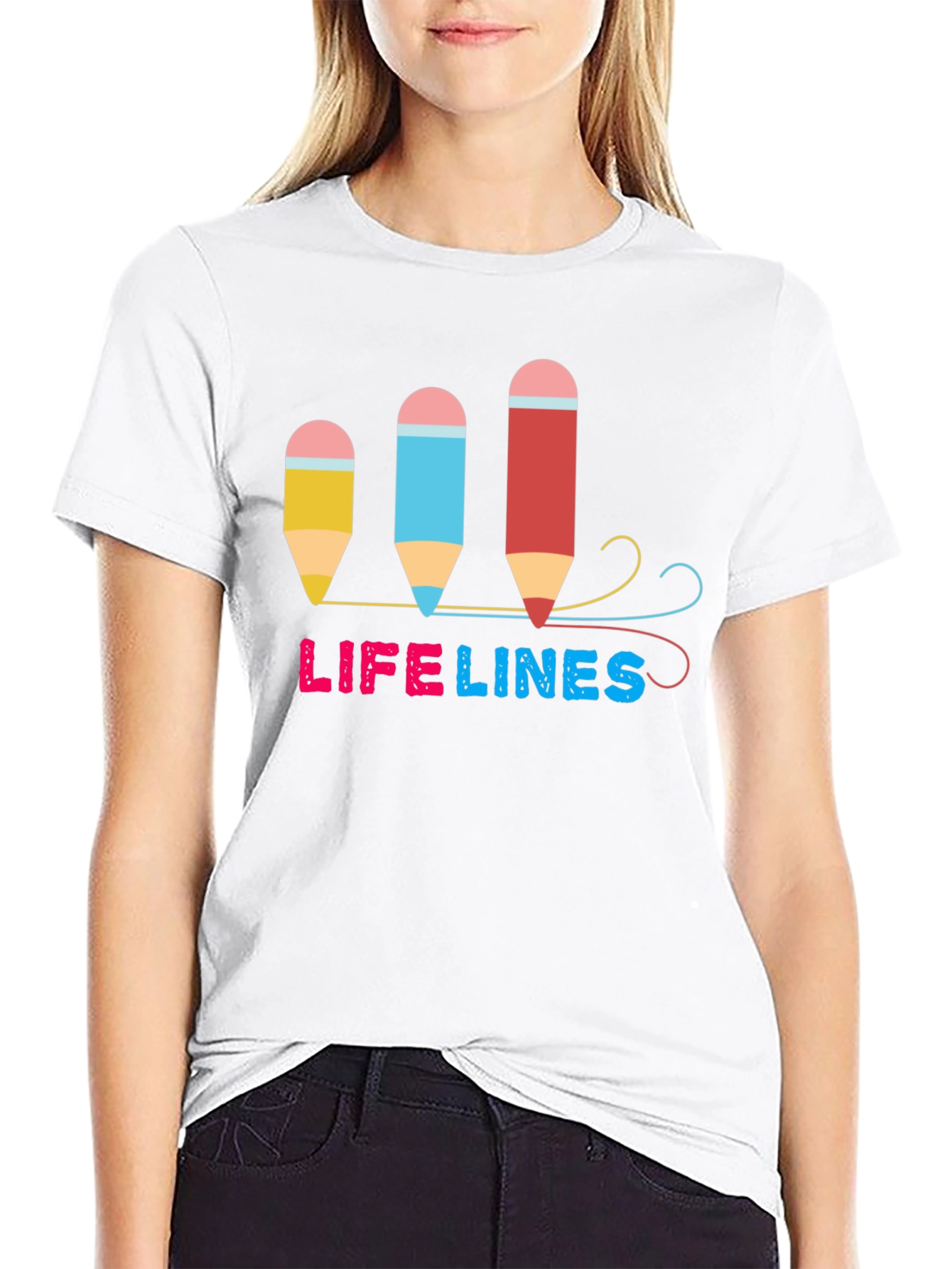 Lifelines Pencil Graphic T-Shirt