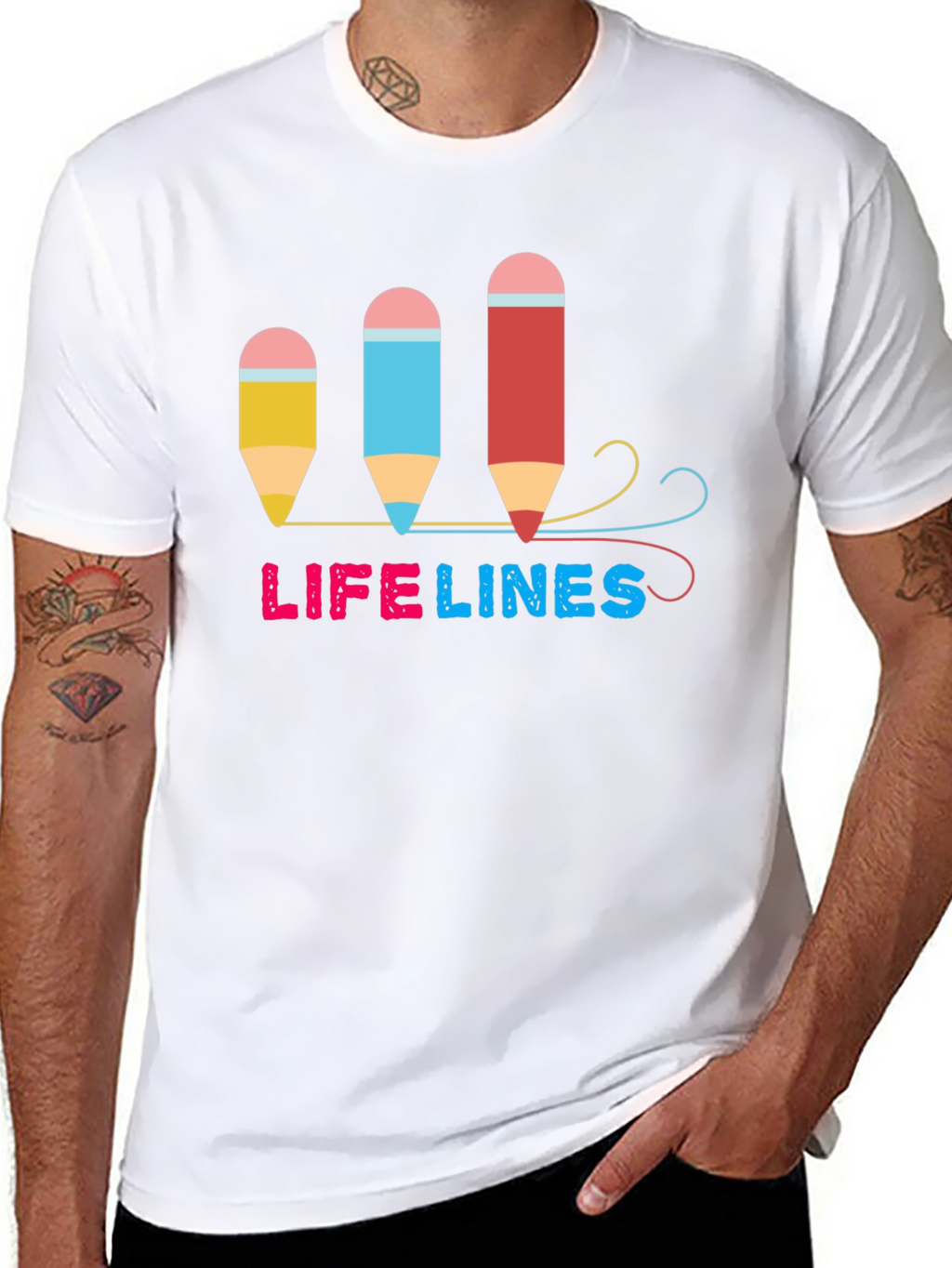 Lifelines Pencil Graphic T-Shirt