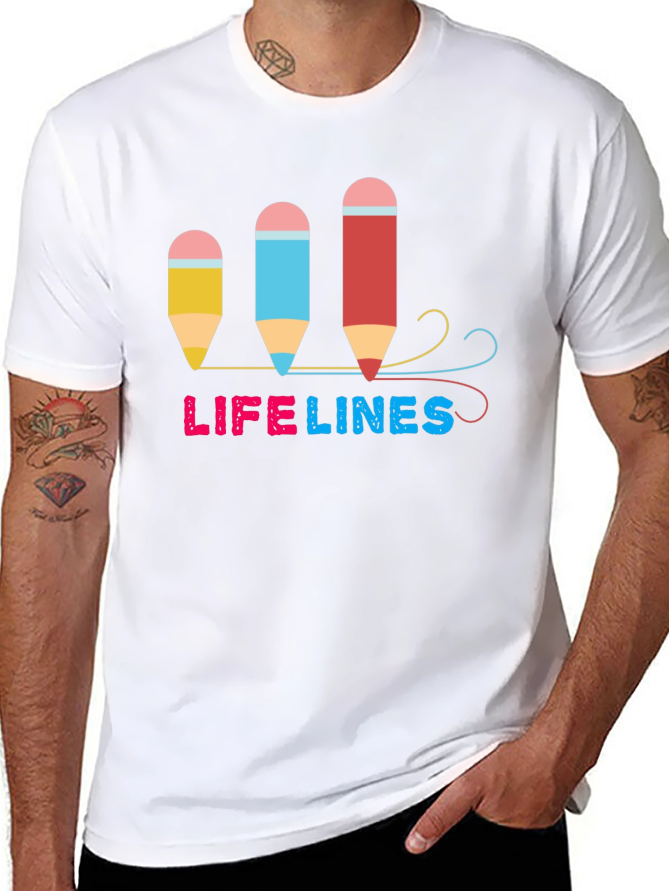 Lifelines Pencil Graphic T-Shirt
