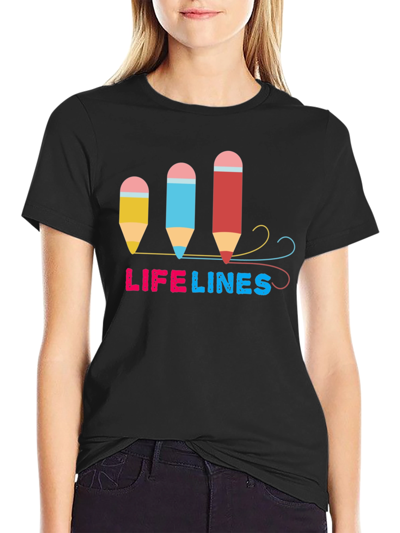 Lifelines Pencil Graphic T-Shirt