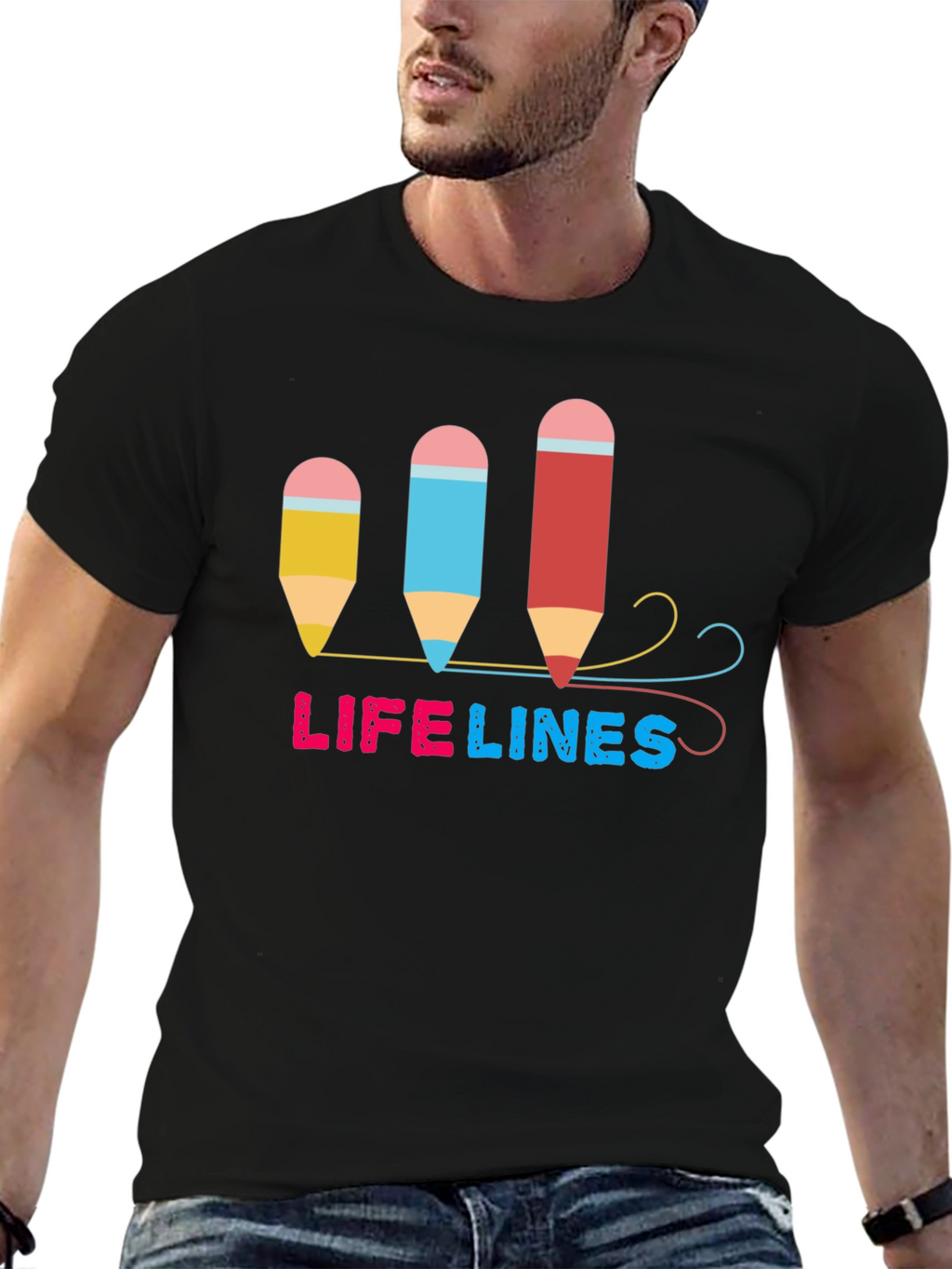 Lifelines Pencil Graphic T-Shirt