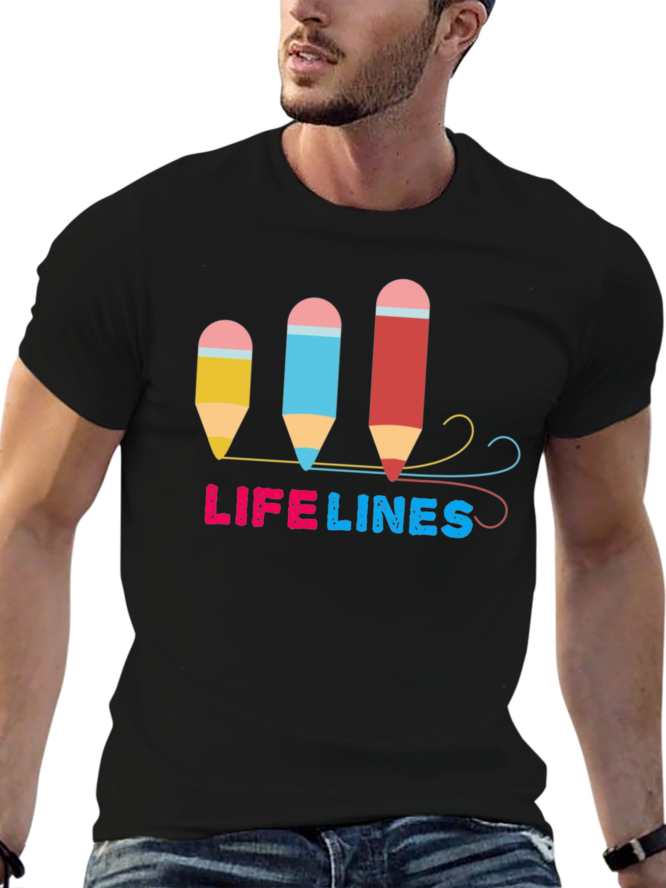 Lifelines Pencil Graphic T-Shirt