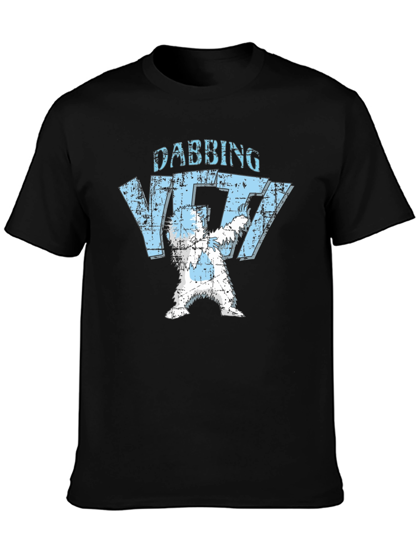 Dabbing Yeti Black Graphic T-Shirt