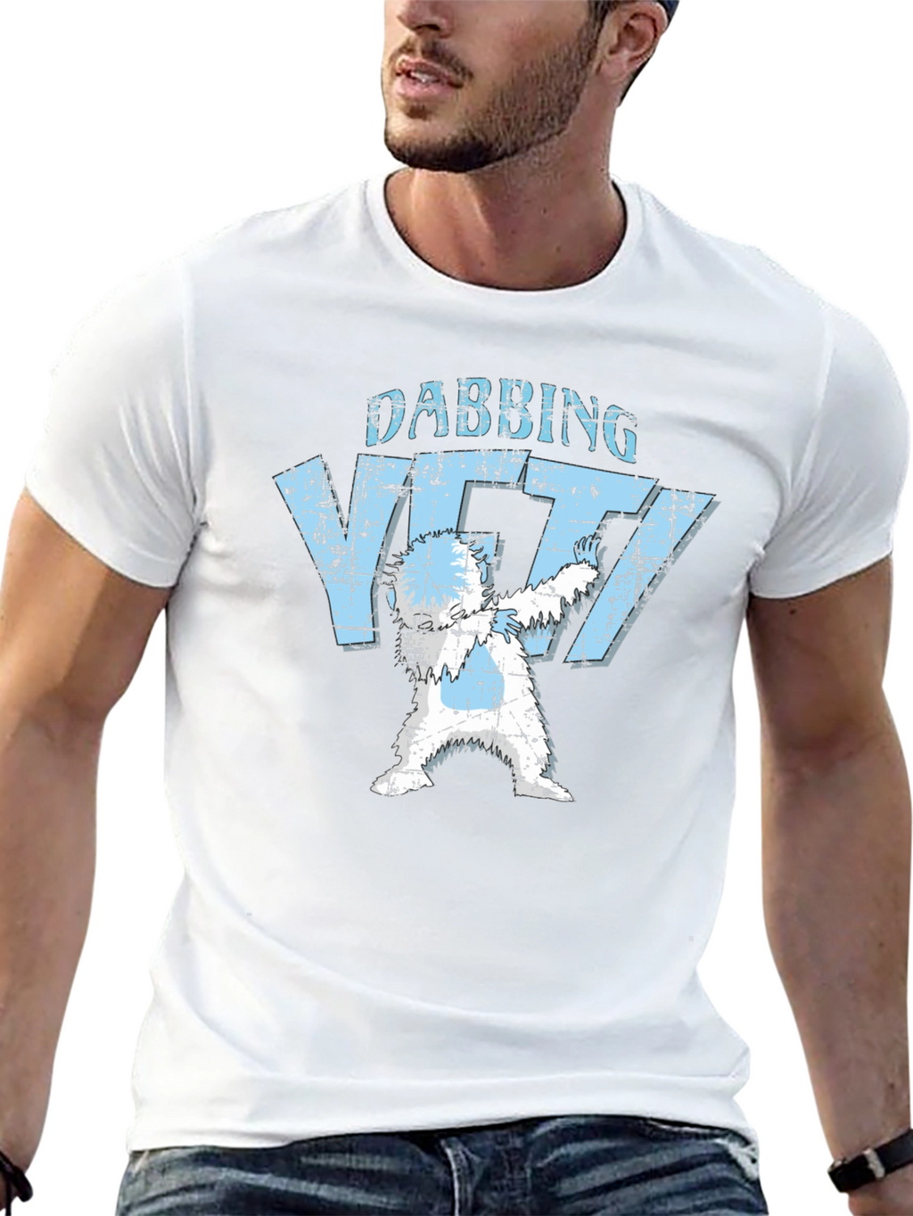 Dabbing Yeti Black Graphic T-Shirt