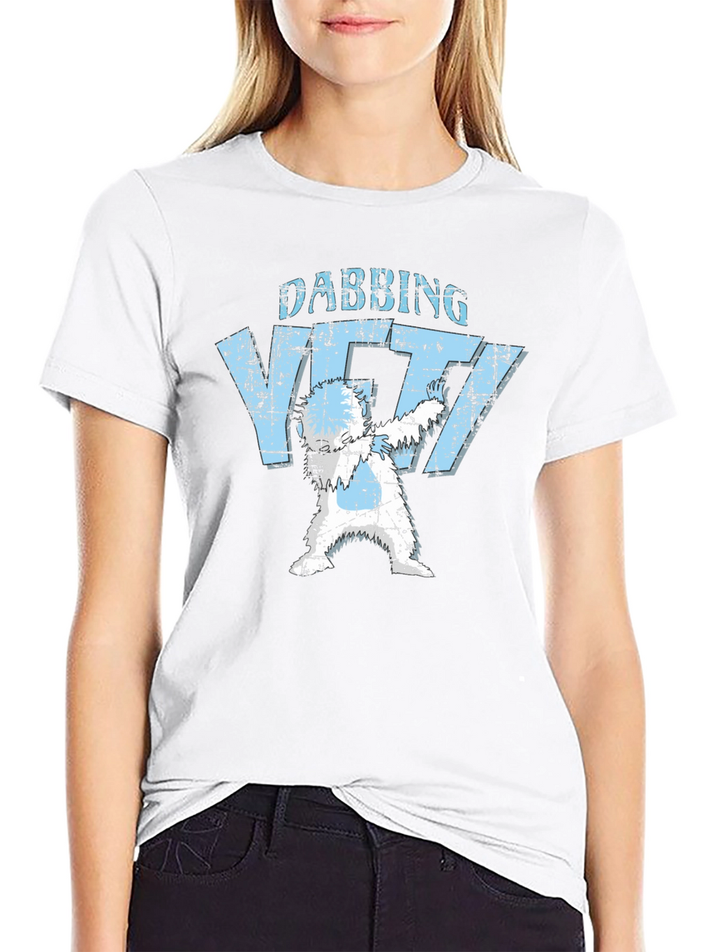 Dabbing Yeti Black Graphic T-Shirt