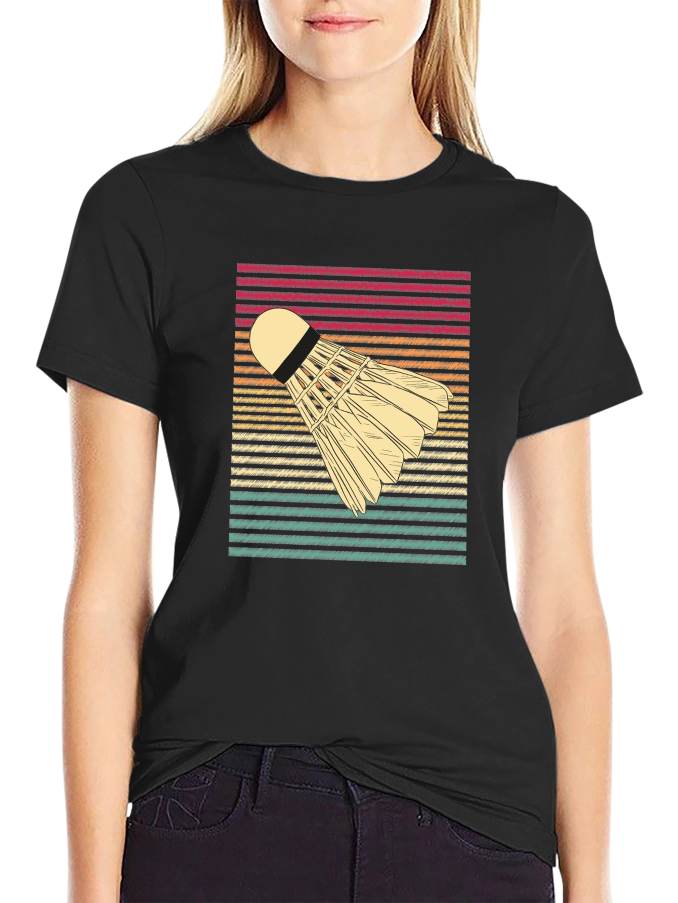 Retro Shuttlecock Graphic Tee