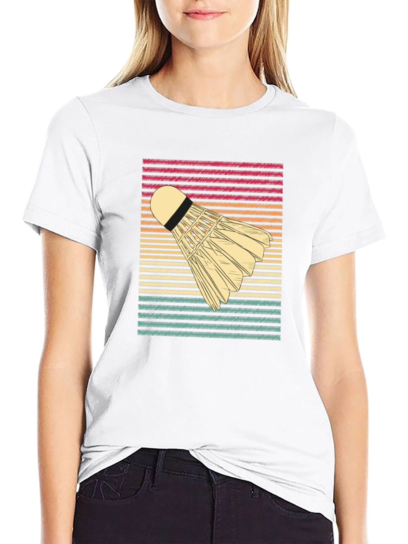 Retro Shuttlecock Graphic Tee