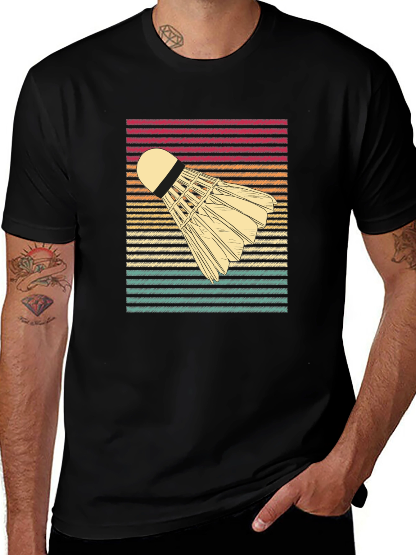 Retro Shuttlecock Graphic Tee