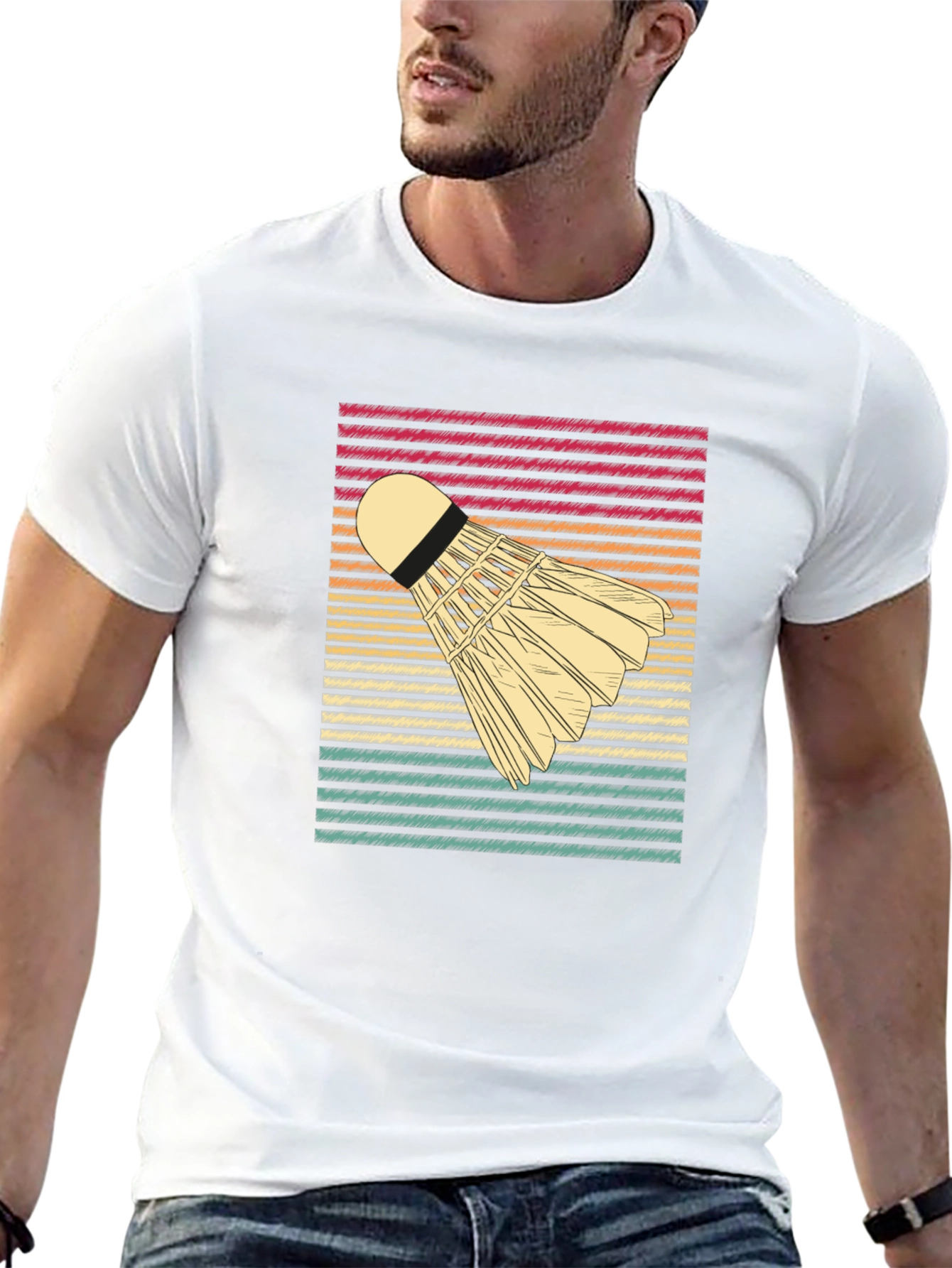 Retro Shuttlecock Graphic Tee