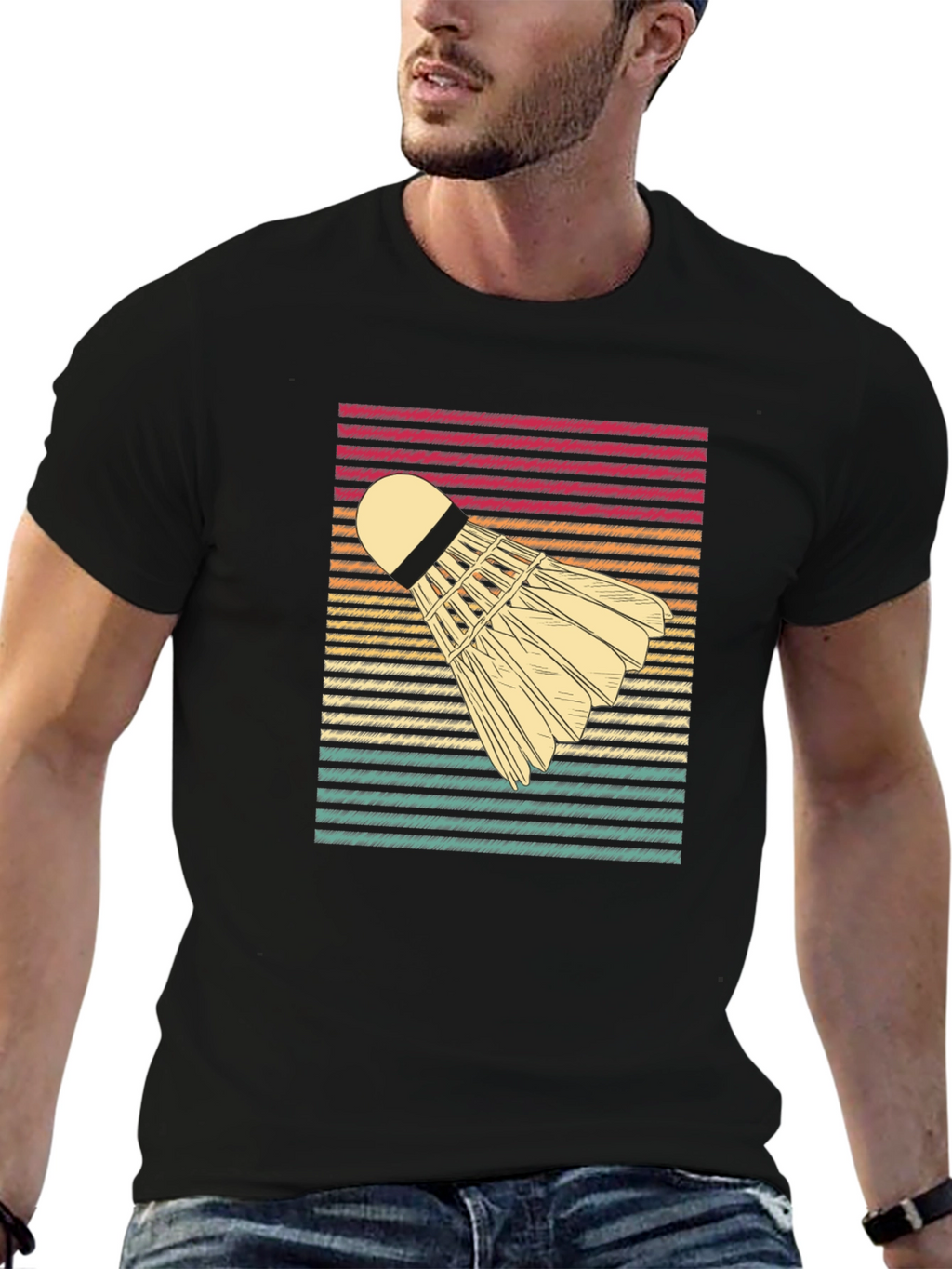 Retro Shuttlecock Graphic Tee